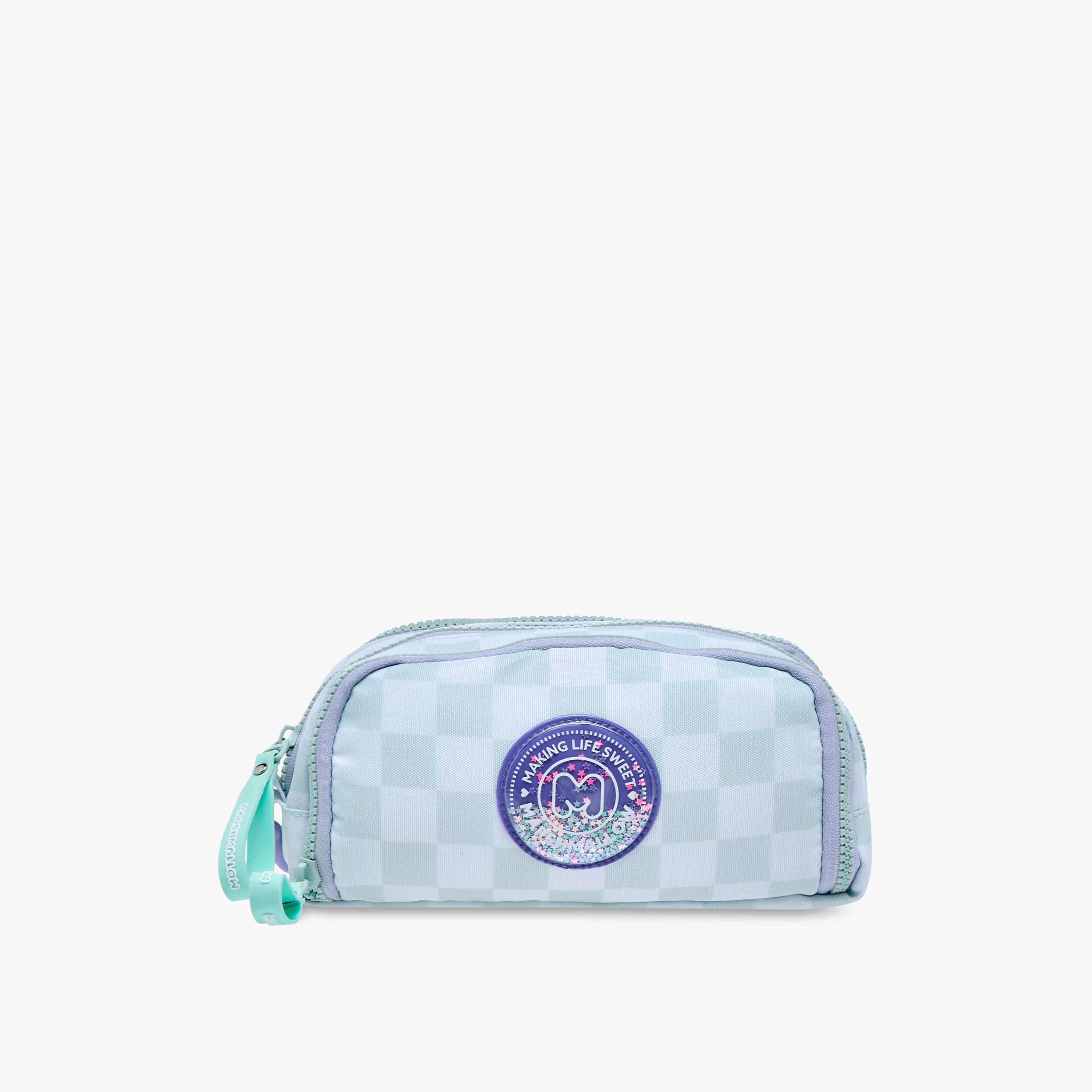 MARSHMALLOW Check It 3-Compartment Pencil Pouch with Zip Closure-school-stationery-pencilcases-image-1
