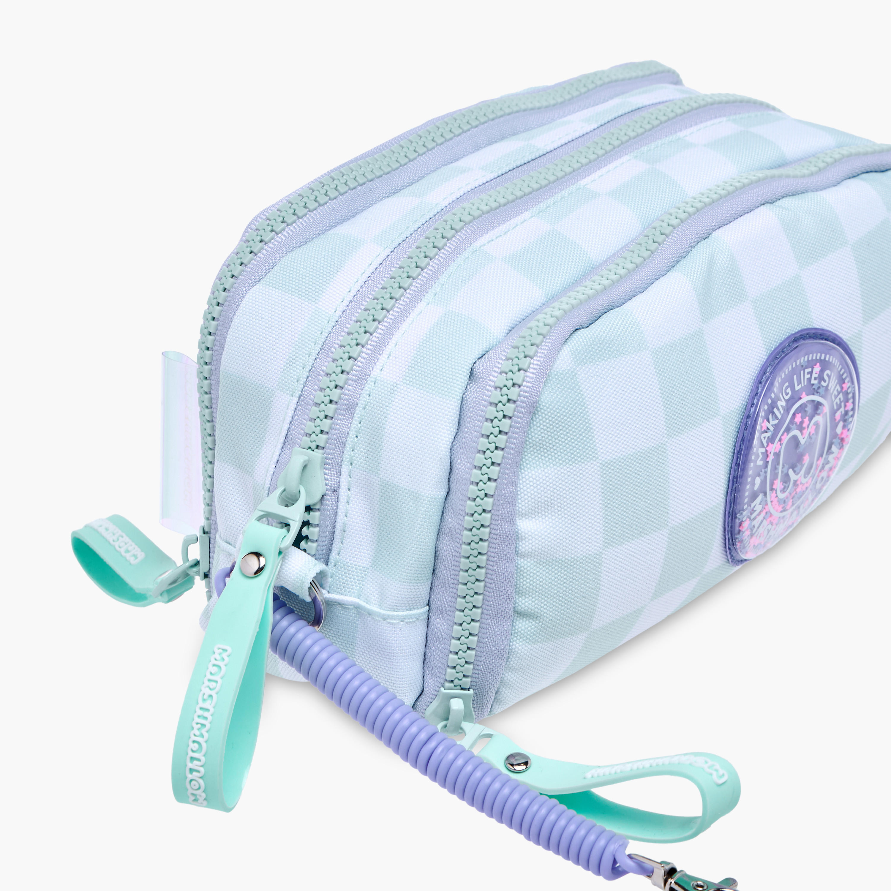 MARSHMALLOW Check It 3-Compartment Pencil Pouch with Zip Closure-school-stationery-pencilcases-image-3