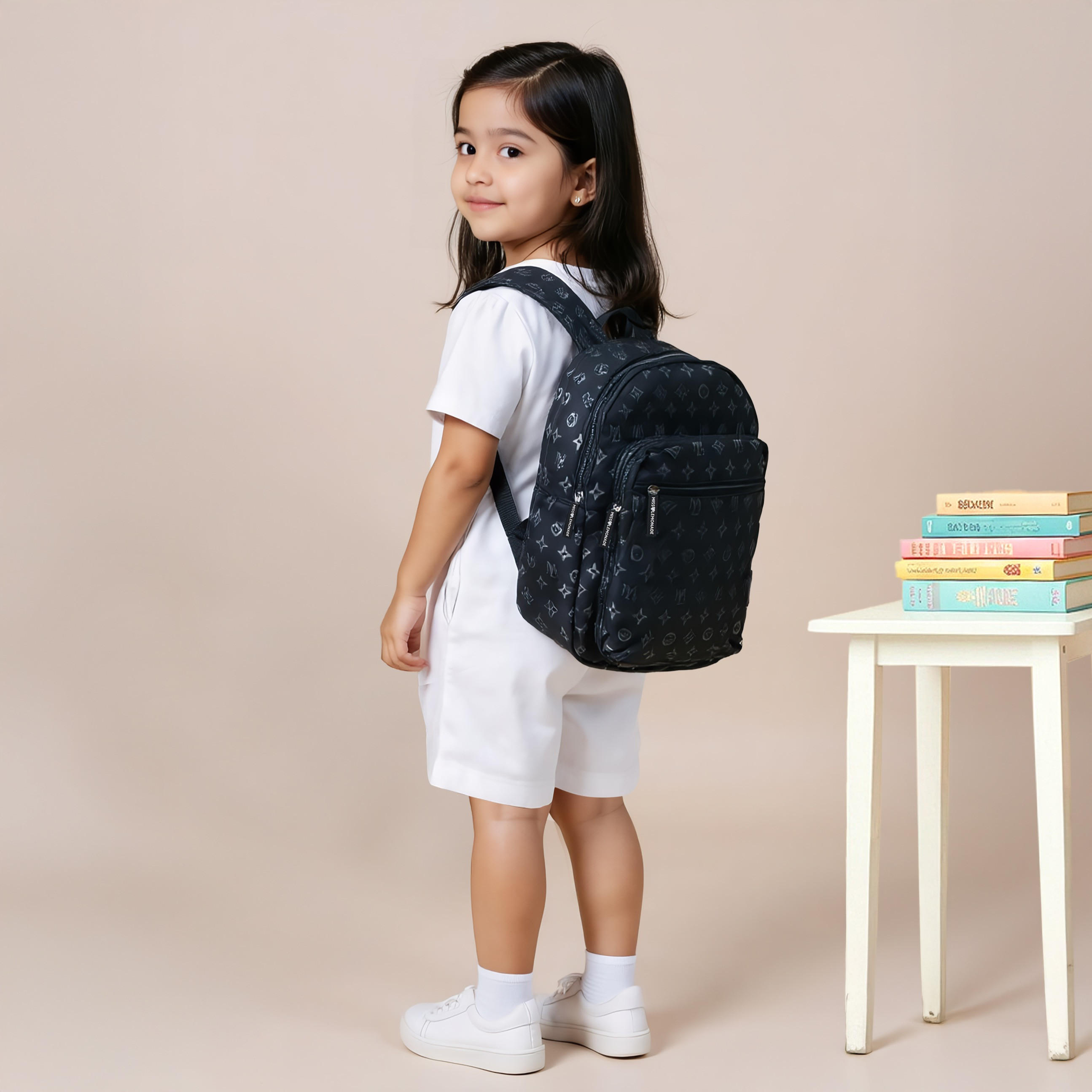 MISS LEMONADE Printed Backpack with Adjustable Shoulder Straps and Zip Closure - 33x43x16 cms-school-bagsandbackpacks-backpacks-image-3