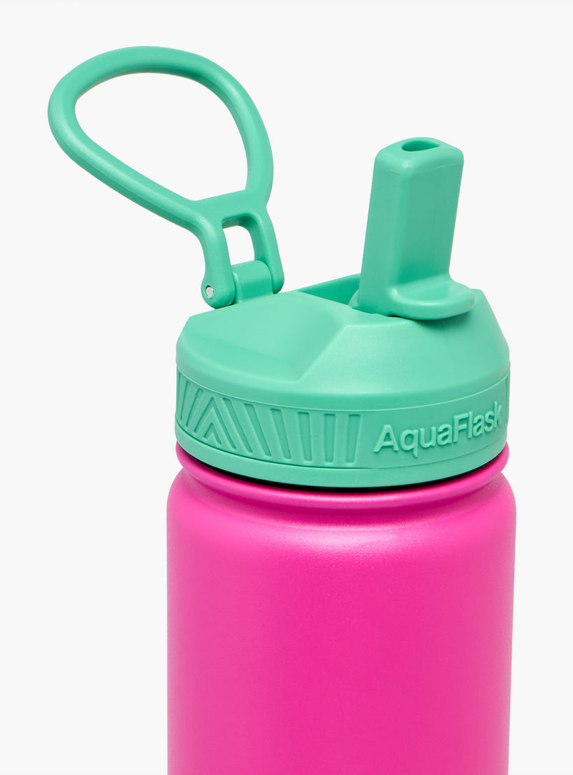 Printed Stainless Steel Sipper Water Bottle with Handle - 414 ml-school-waterbottles-image-4