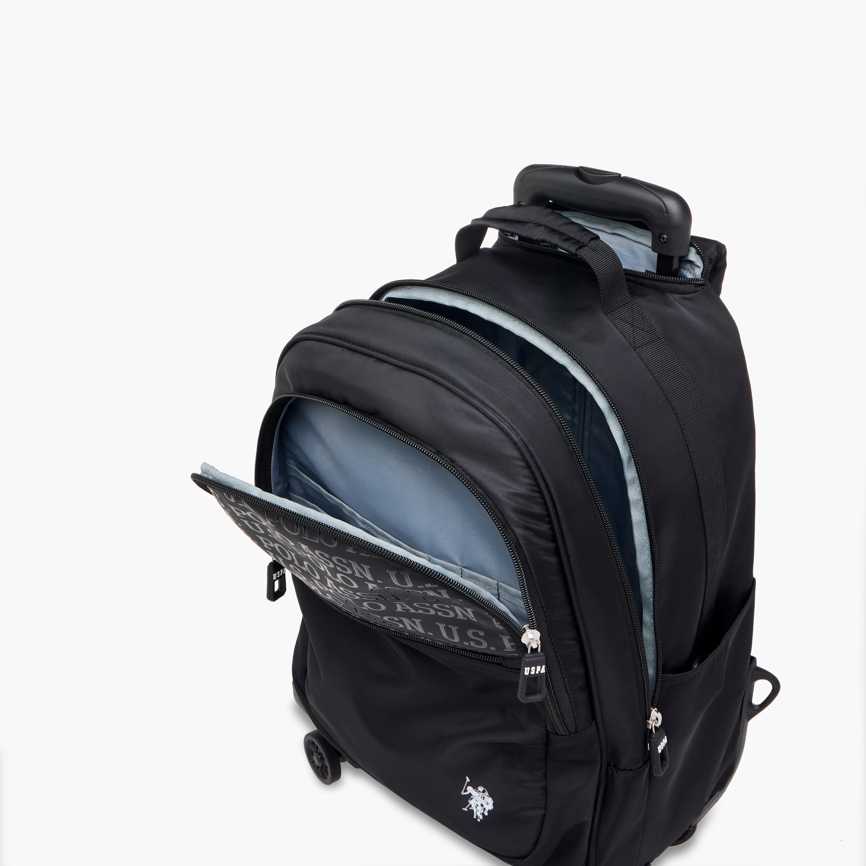 US POLO ASSN. Solid Trolley Bag for Kids 8-13 Years with Front Pocket – 18 inches-school-bagsandbackpacks-trolleybags-image-14