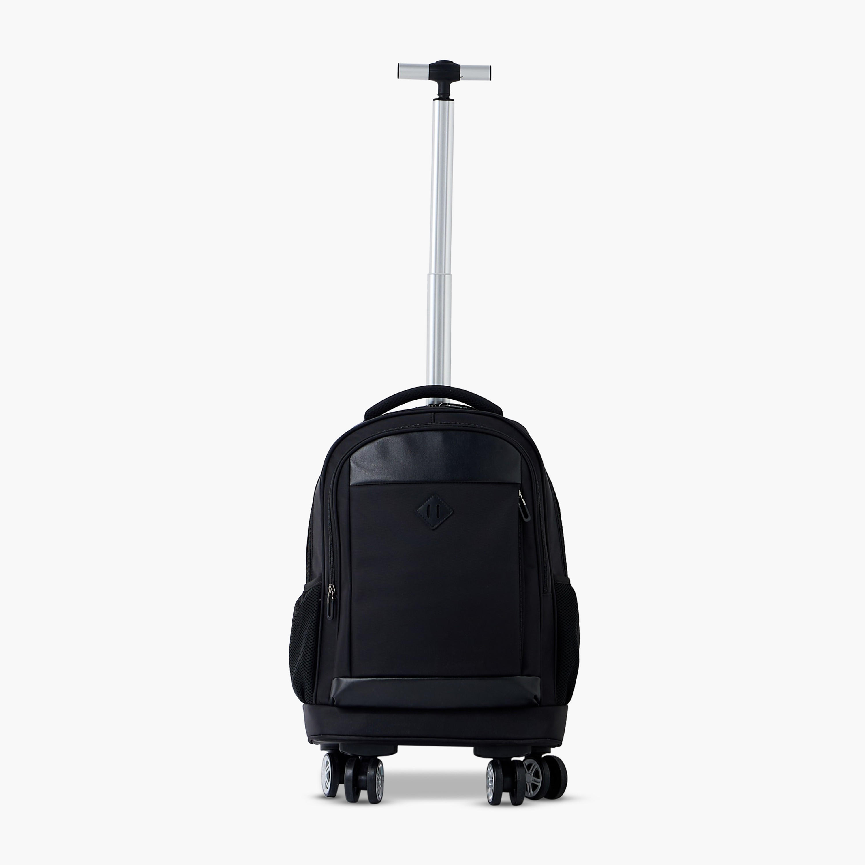 US POLO ASSN. Solid Trolley Bag for Kids 8-13 Years with Front Pocket – 18 inches-school-bagsandbackpacks-trolleybags-image-21