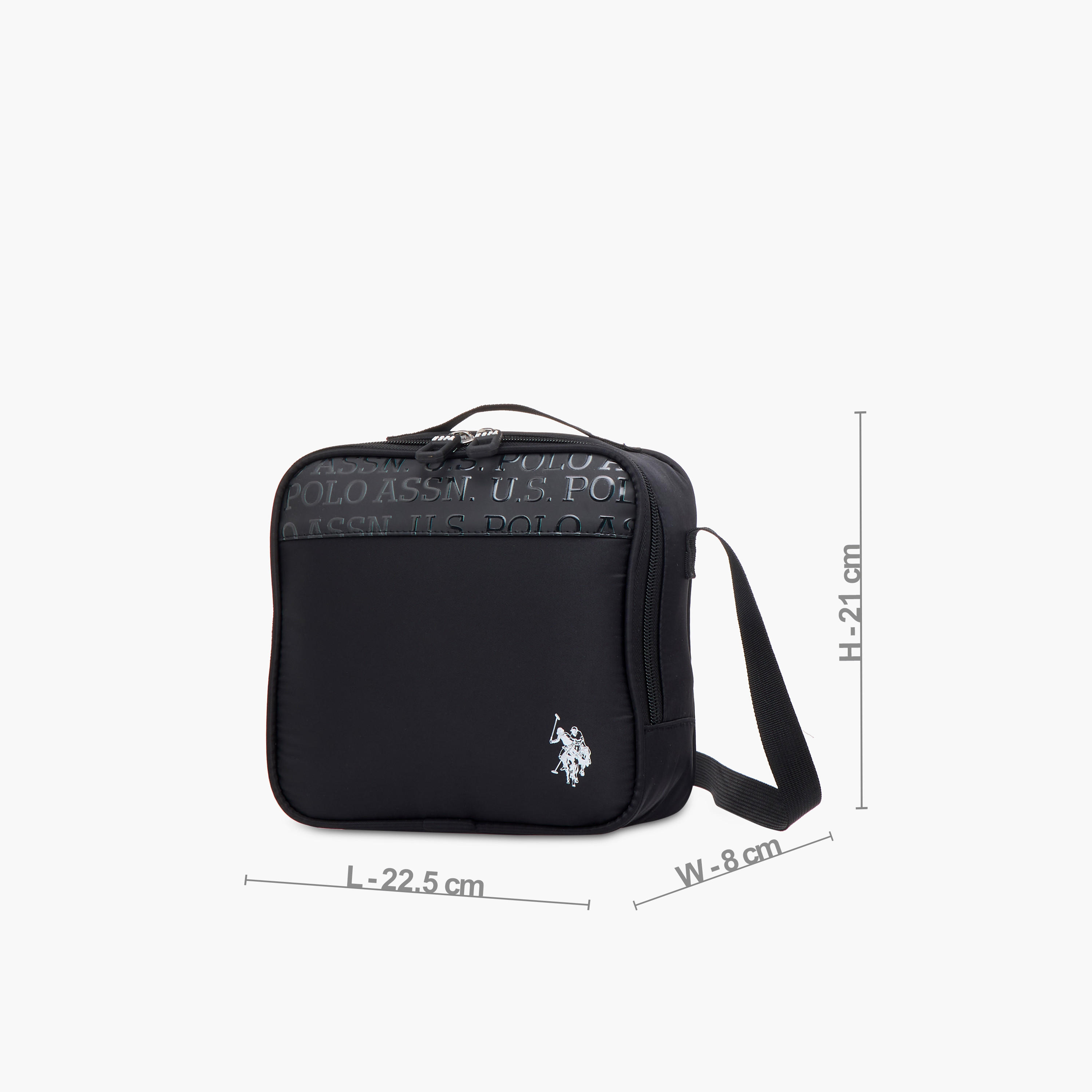US POLO ASSN. Logo Print Lunch Bag with Zip Closure-school-lunchessentials-lunchbags-image-2
