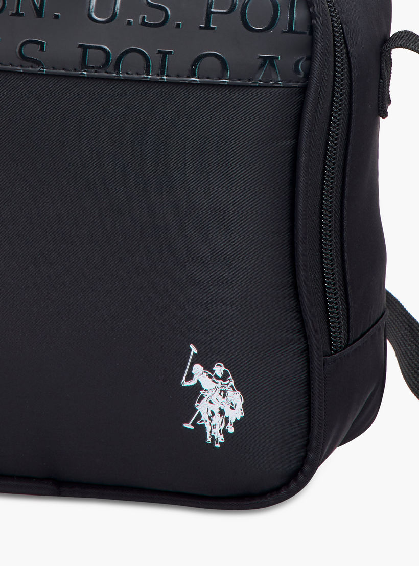 US POLO ASSN. Logo Print Lunch Bag with Zip Closure-school-lunchessentials-lunchbags-image-5