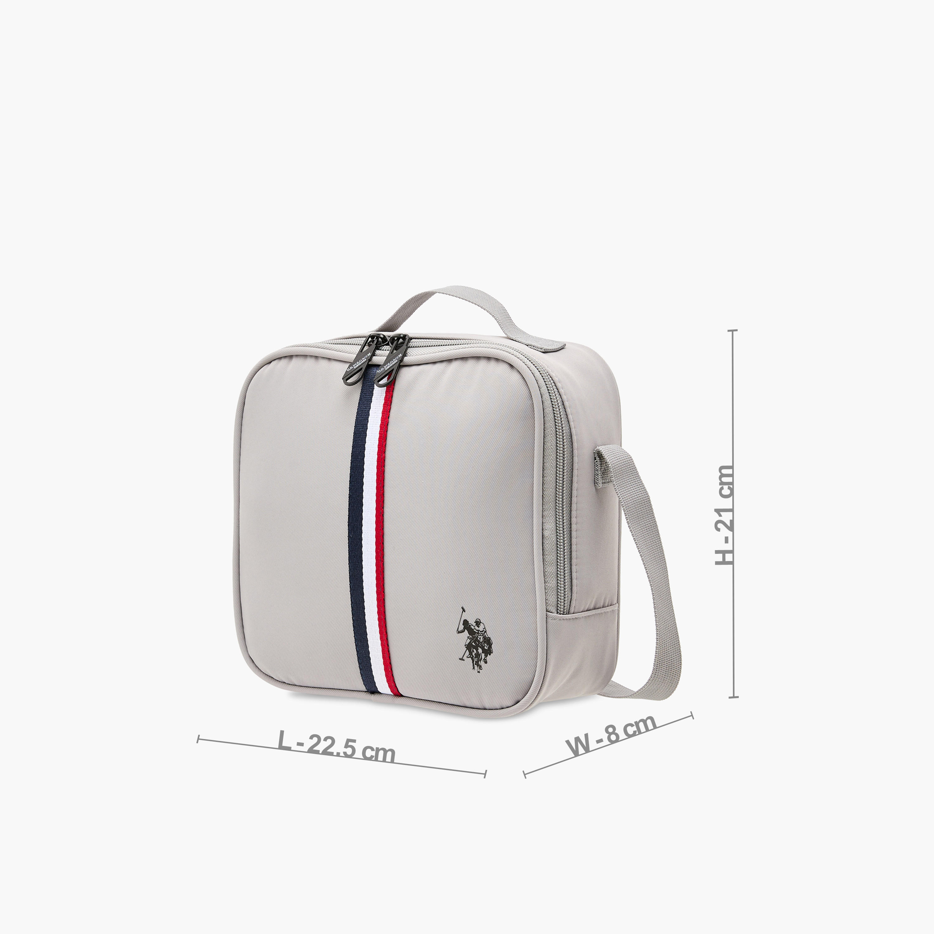 US POLO ASSN. Logo Print Lunch Bag with Zip Closure-school-lunchessentials-lunchbags-image-2