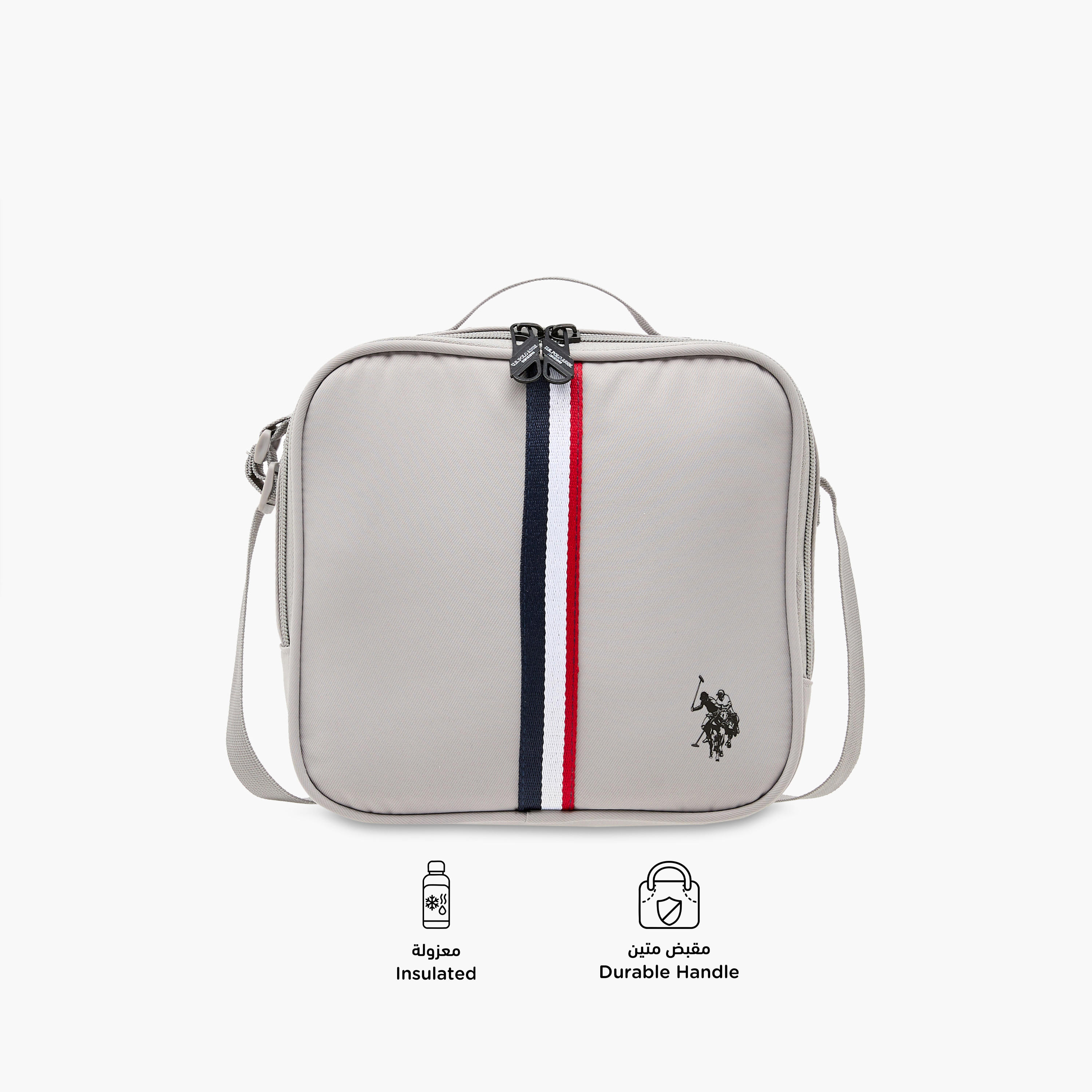 US POLO ASSN. Logo Print Lunch Bag with Zip Closure-school-lunchessentials-lunchbags-image-4
