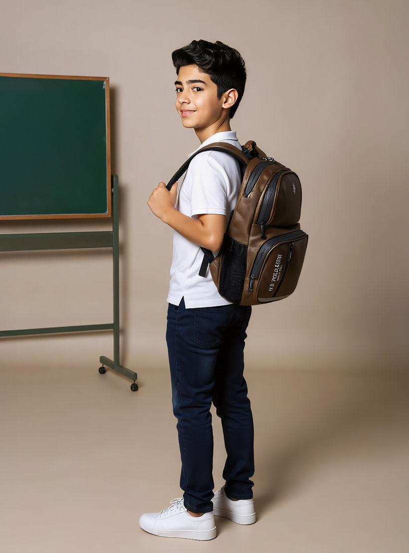 US POLO ASSN. Logo Detail 18-inch Backpack with Adjustable Shoulder Straps - 45x31x14 cms-school-bagsandbackpacks-backpacks-image-2