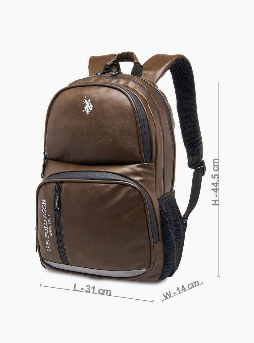 US POLO ASSN. Logo Detail 18-inch Backpack with Adjustable Shoulder Straps - 45x31x14 cms-school-bagsandbackpacks-backpacks-image-4