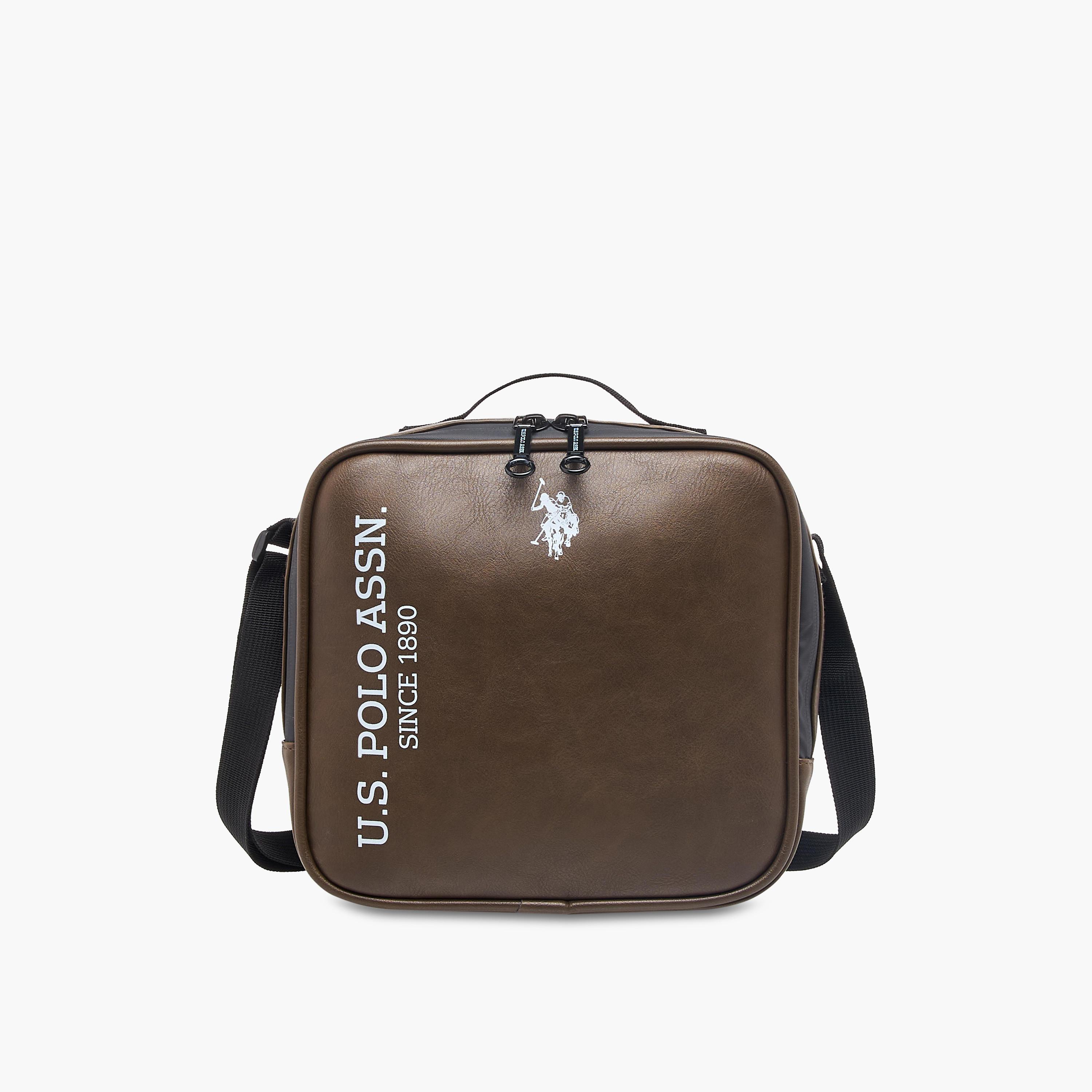 US Polo ASSN. Logo Print Lunch Bag with Zip Closure-school-lunchessentials-lunchbags-image-1