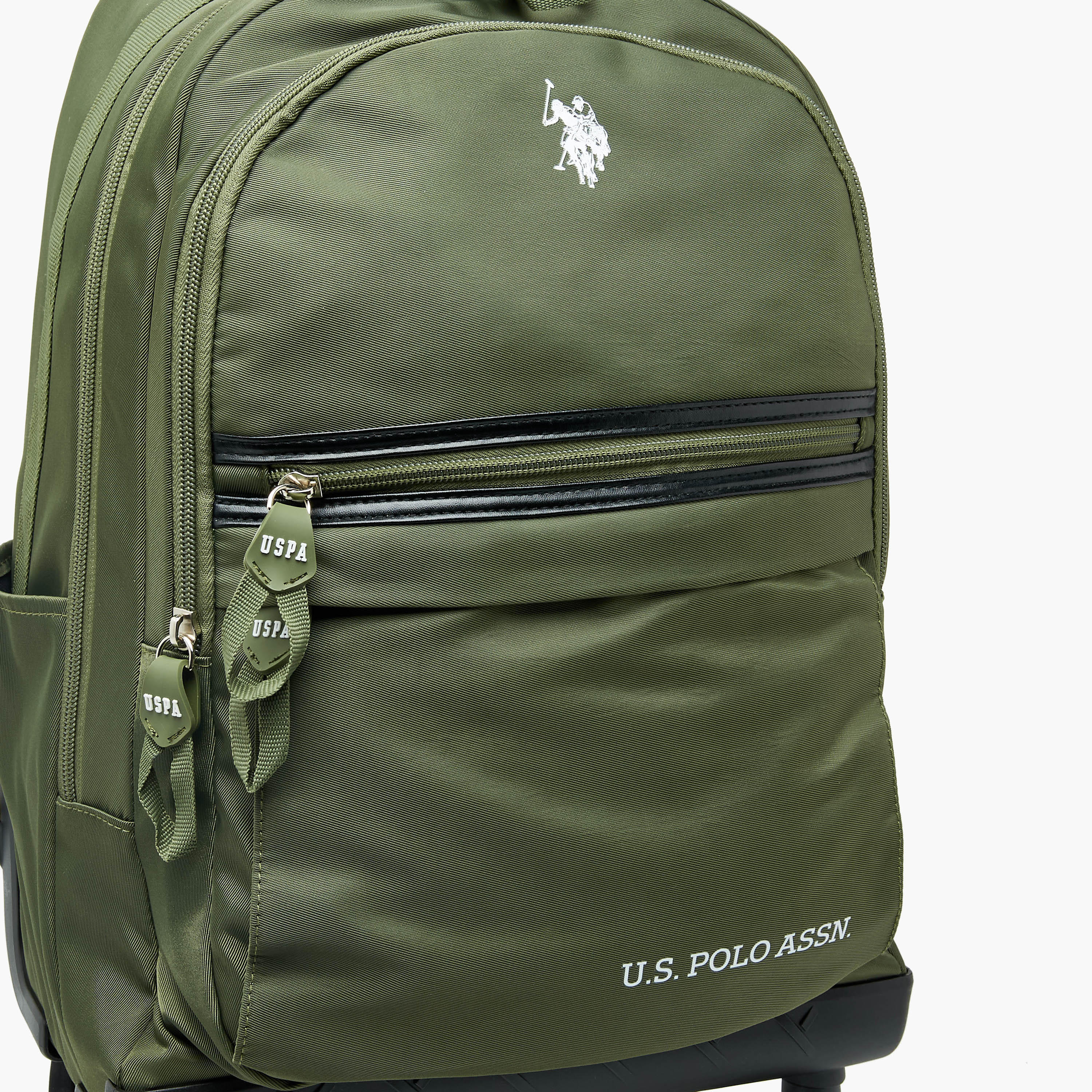 US POLO ASSN. Solid Trolley Bag for Kids 8-13 Years with Front Pocket – 18 inches-school-bagsandbackpacks-trolleybags-image-10