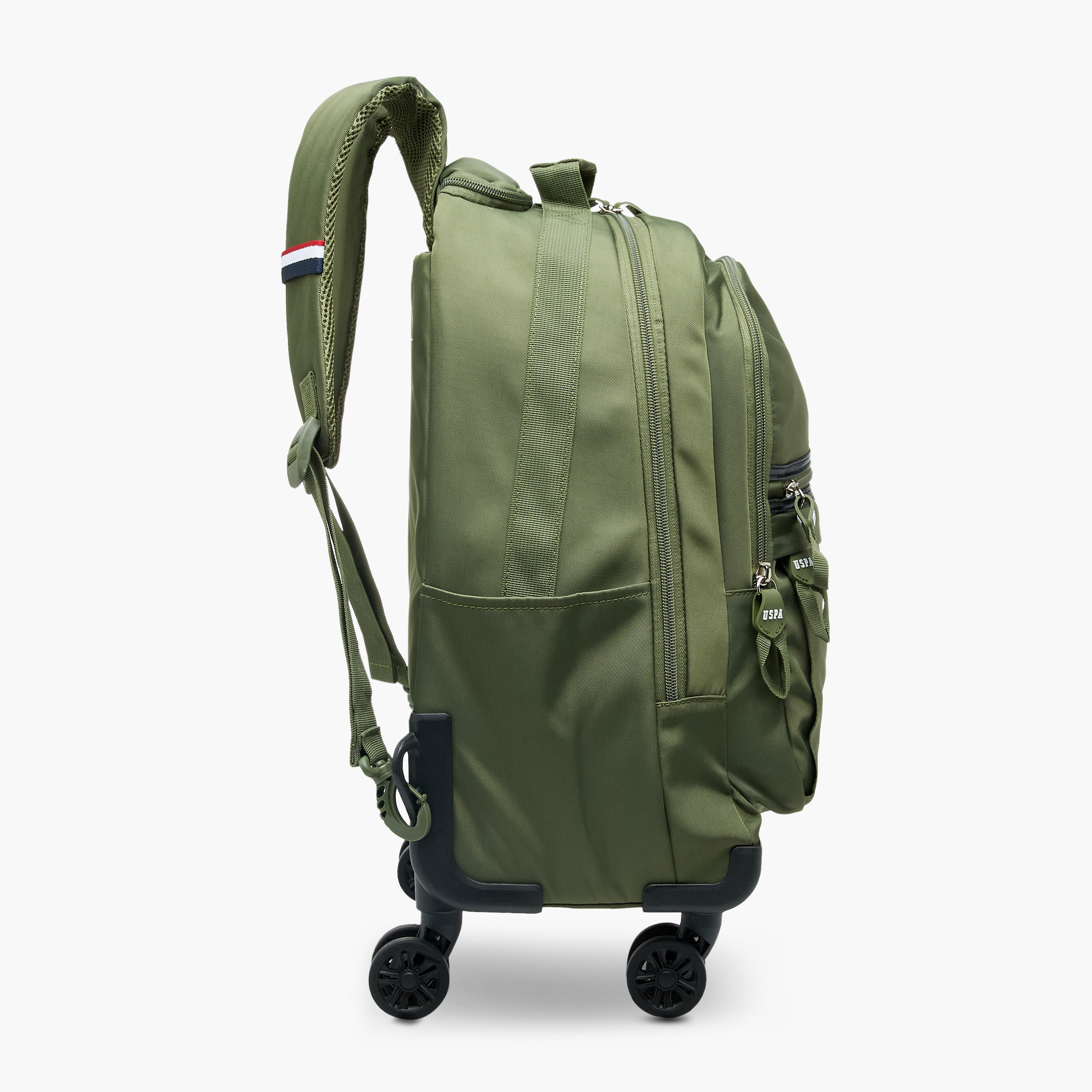US POLO ASSN. Solid Trolley Bag for Kids 8-13 Years with Front Pocket – 18 inches-school-bagsandbackpacks-trolleybags-image-3