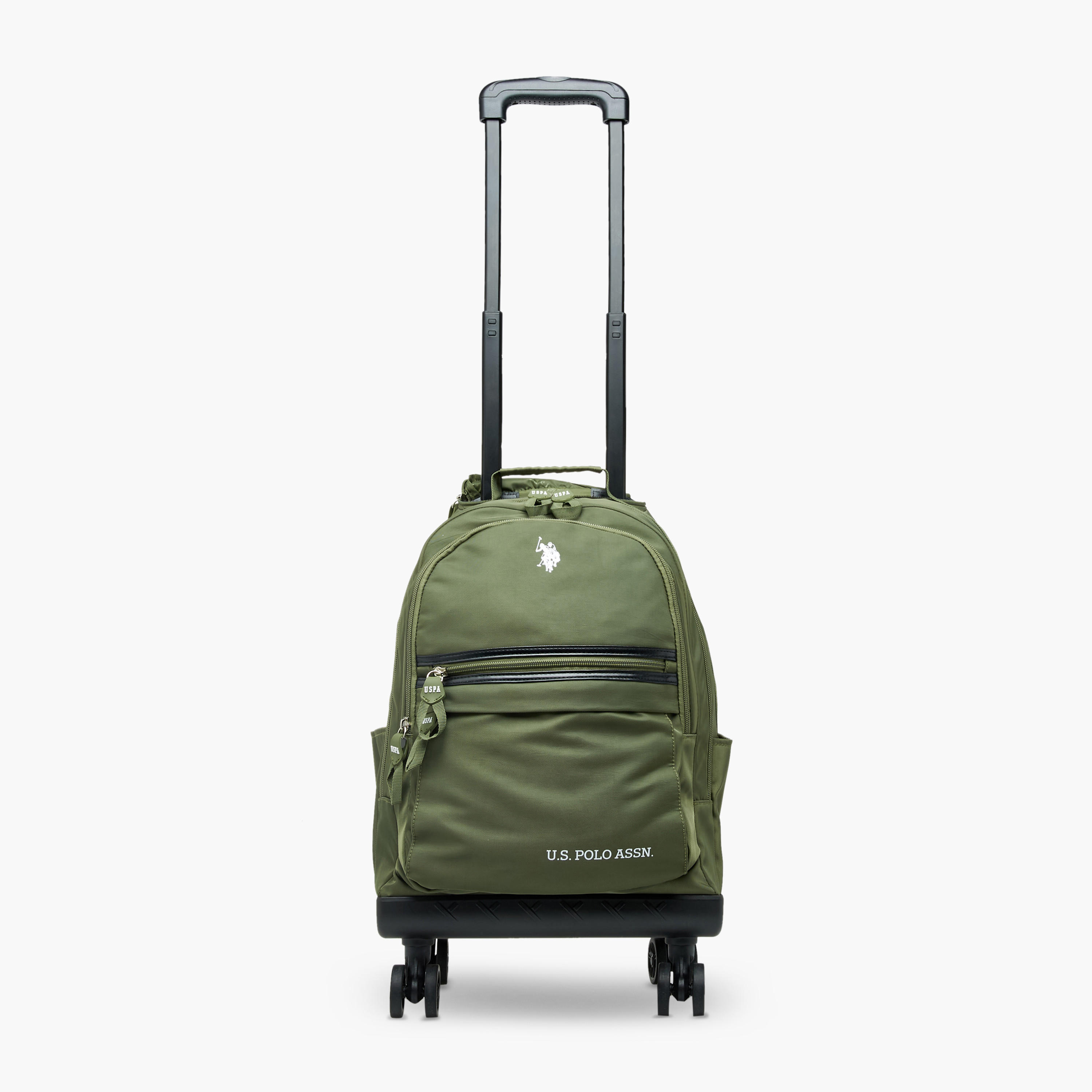 US POLO ASSN. Solid Trolley Bag for Kids 8-13 Years with Front Pocket – 18 inches-school-bagsandbackpacks-trolleybags-image-7