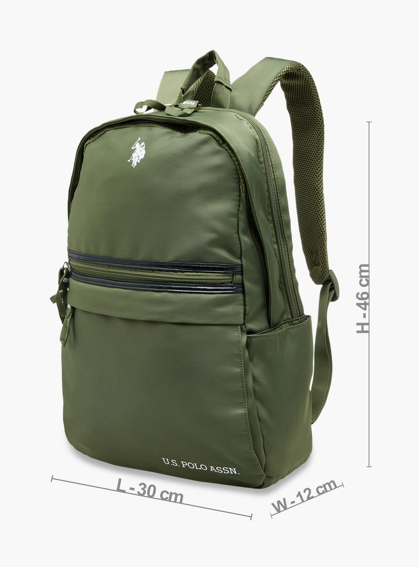 شنطة ظهر بتفاصيل شعار وأحزمة كتف قابلة للتعديل من يو إس بولو أسن - 46x30x12 سم-school-bagsandbackpacks-backpacks-image-4