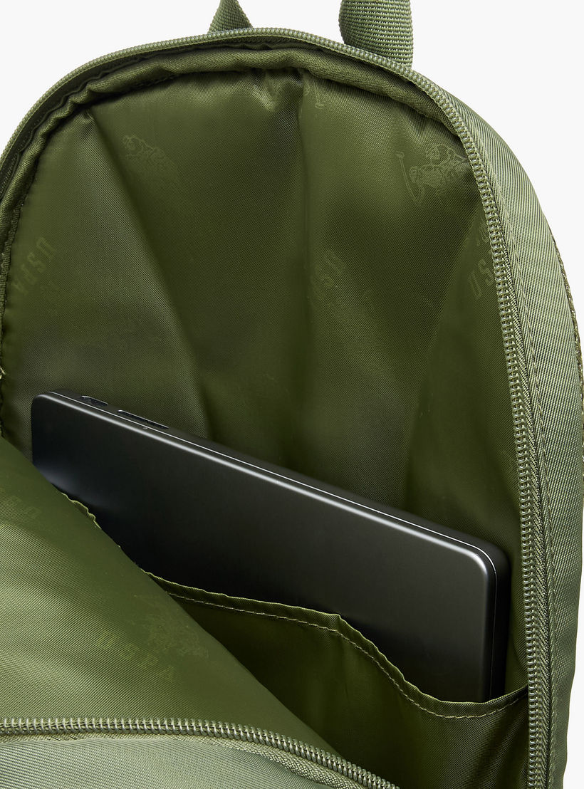 شنطة ظهر بتفاصيل شعار وأحزمة كتف قابلة للتعديل من يو إس بولو أسن - 46x30x12 سم-school-bagsandbackpacks-backpacks-image-11