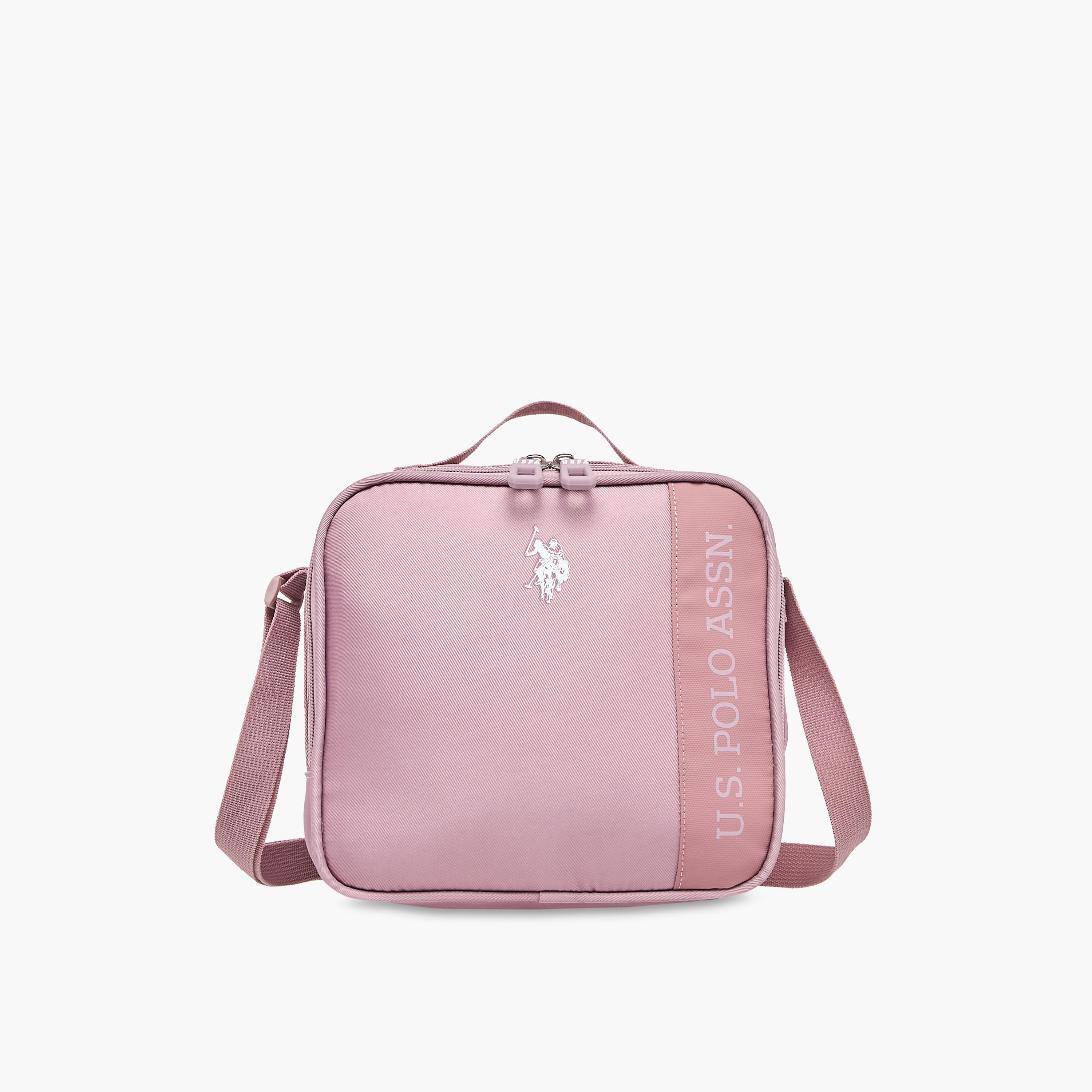 US Polo ASSN. Logo Print Lunch Bag with Zip Closure-school-lunchessentials-lunchbags-image-1