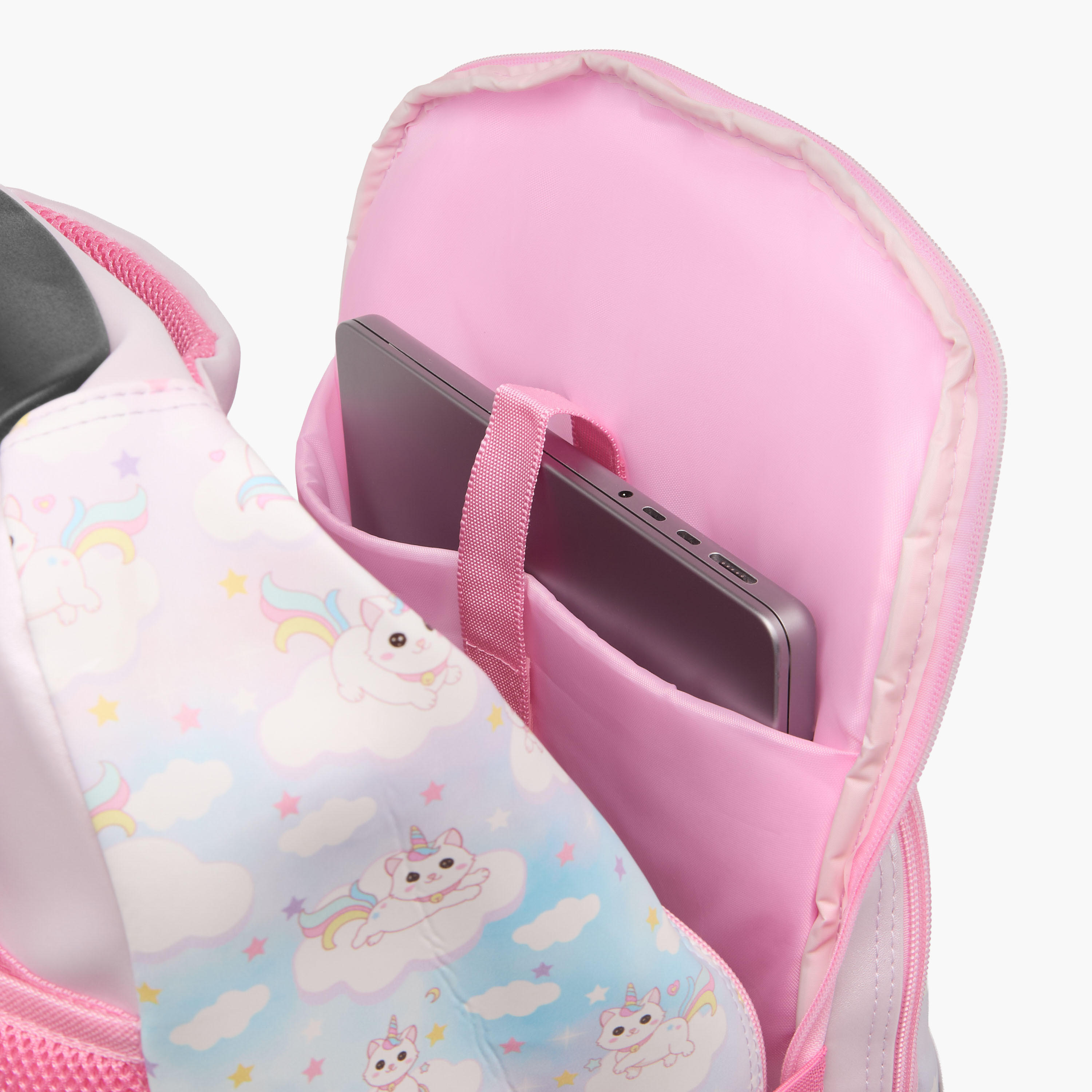 Minmie Cats Trolley Bag for Girls 5-8 Years with Retractable Handle – 18 inches-school-bagsandbackpacks-trolleybags-image-14