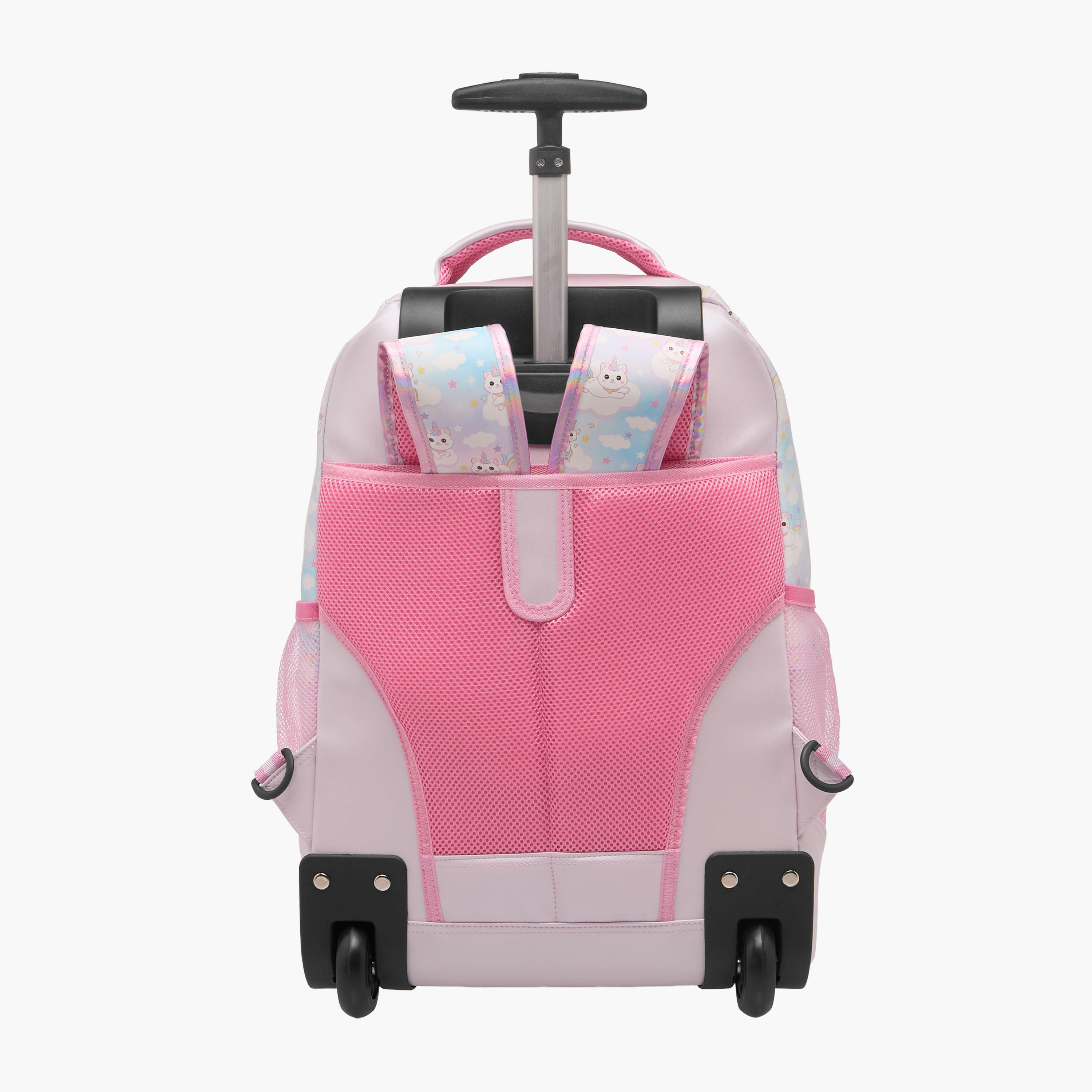 Minmie Cats Trolley Bag for Girls 5-8 Years with Retractable Handle – 18 inches-school-bagsandbackpacks-trolleybags-image-4