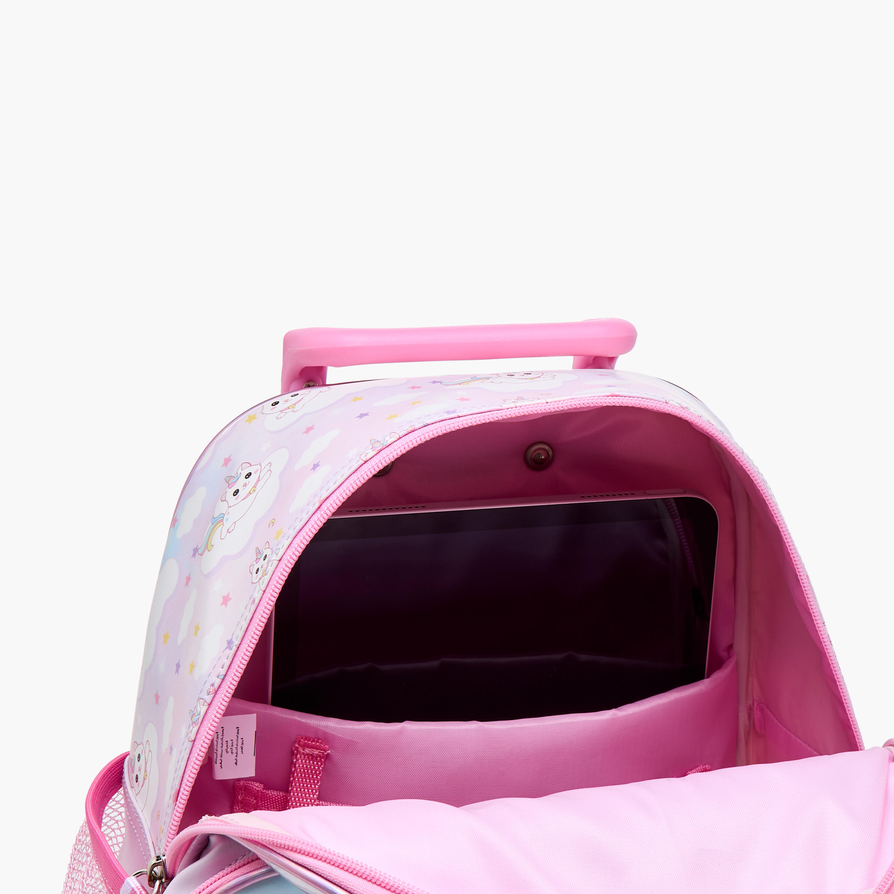 Minmie Cats Trolley Bag for Girls 5-8 Years with Retractable Handle – 12 inches-school-bagsandbackpacks-trolleybags-image-13