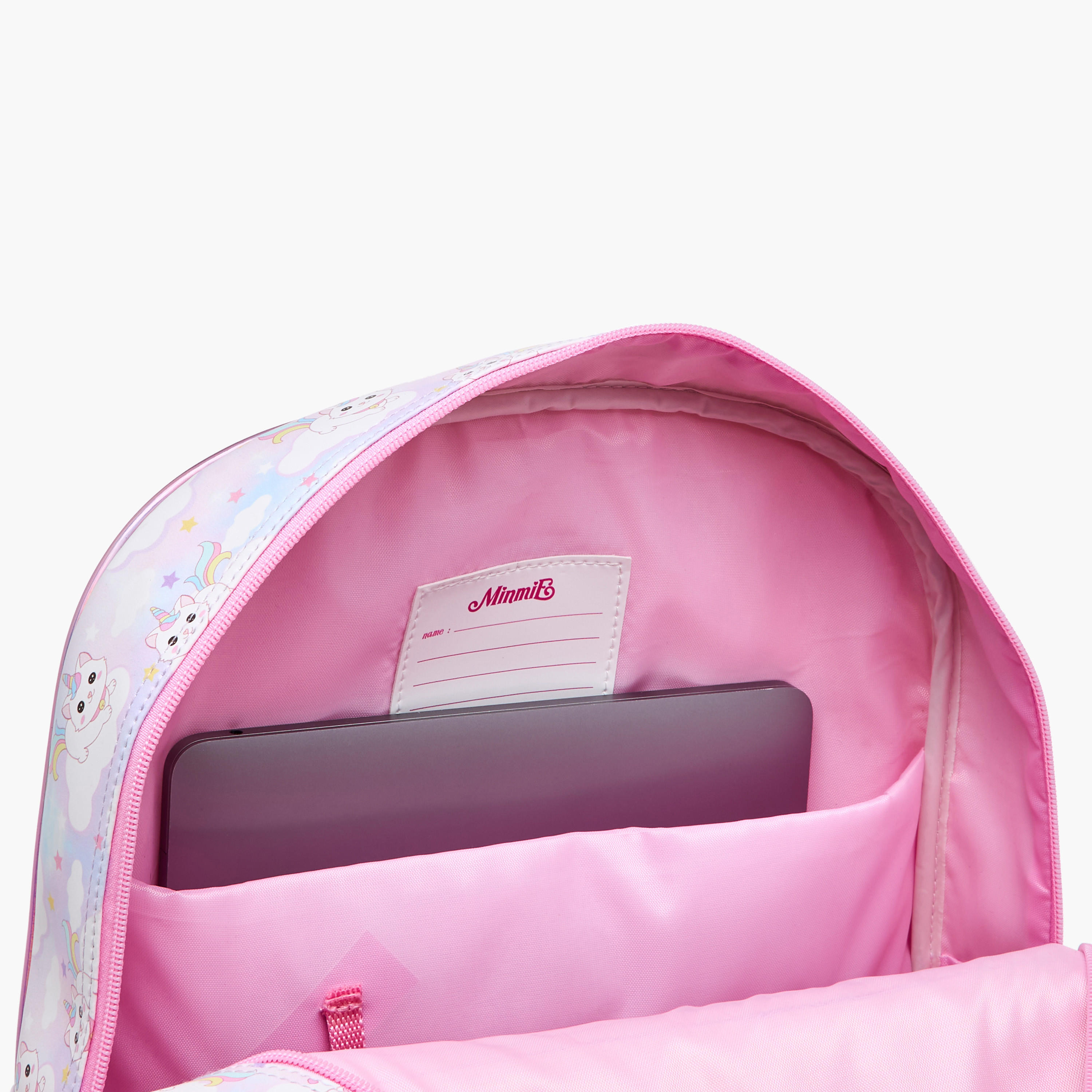Minmie Caticorn Print 16-inch Backpack with Adjustable Shoulder Straps - 31x13x40 cms-school-bagsandbackpacks-backpacks-image-10