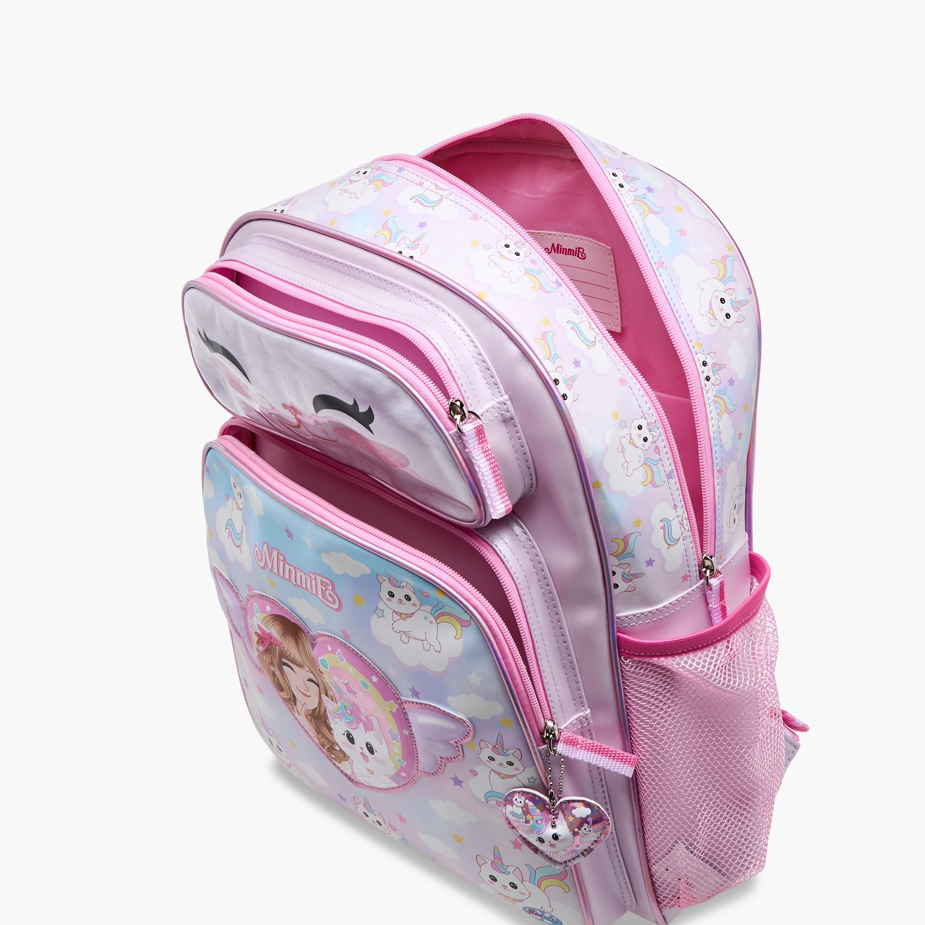 Minmie Caticorn Print 16-inch Backpack with Adjustable Shoulder Straps - 31x13x40 cms-school-bagsandbackpacks-backpacks-image-9