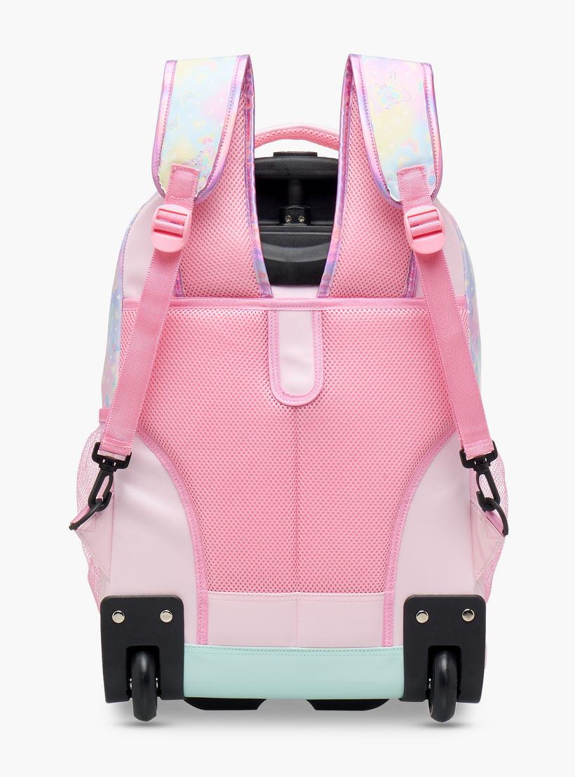 شنطة ترولي للبنات 5-8 سنوات بمقبض قابل للسحب وتصميم فراشة من مينمي - 18 بوصة-school-bagsandbackpacks-trolleybags-image-5