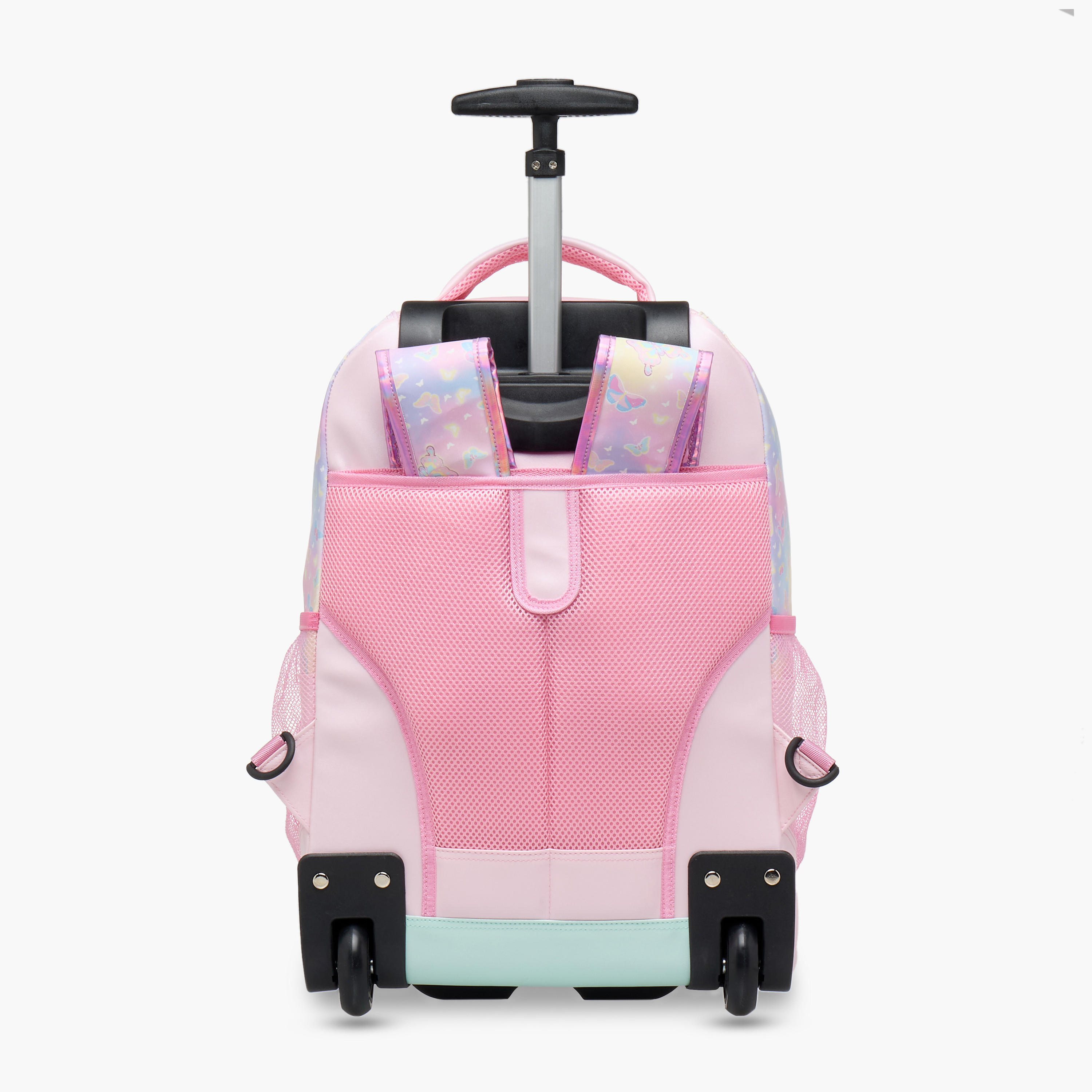 شنطة ترولي للبنات 5-8 سنوات بمقبض قابل للسحب وتصميم فراشة من مينمي - 18 بوصة-school-bagsandbackpacks-trolleybags-image-8