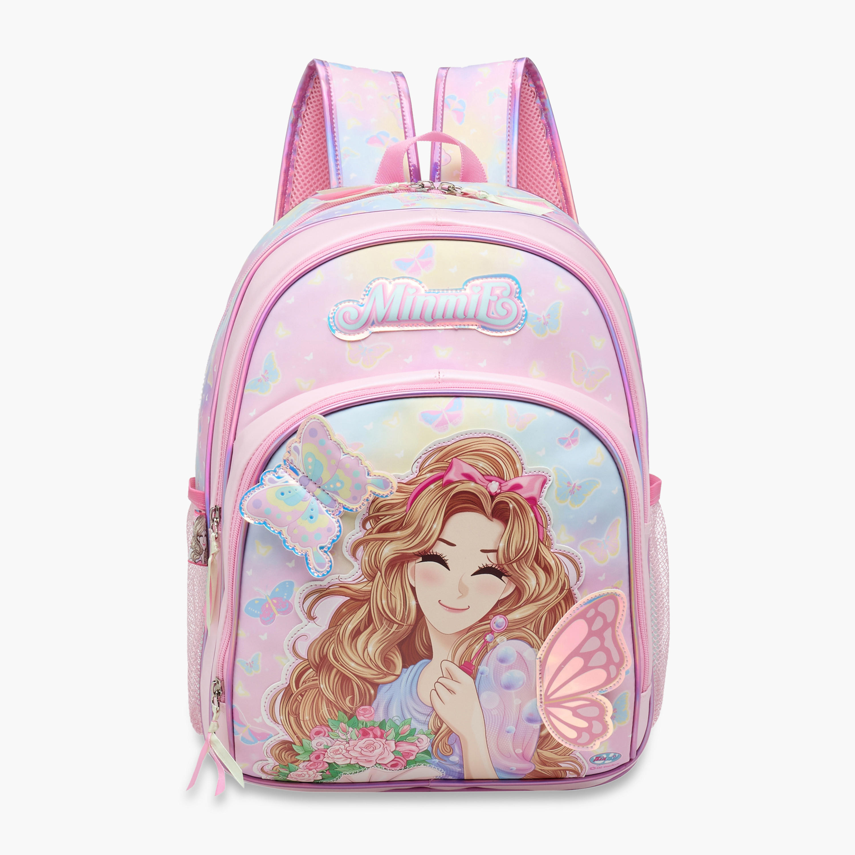 Minmie Graphic Print 16-inch Backpack with Adjustable Shoulder Straps - 31x15x41 cms-school-bagsandbackpacks-backpacks-image-1