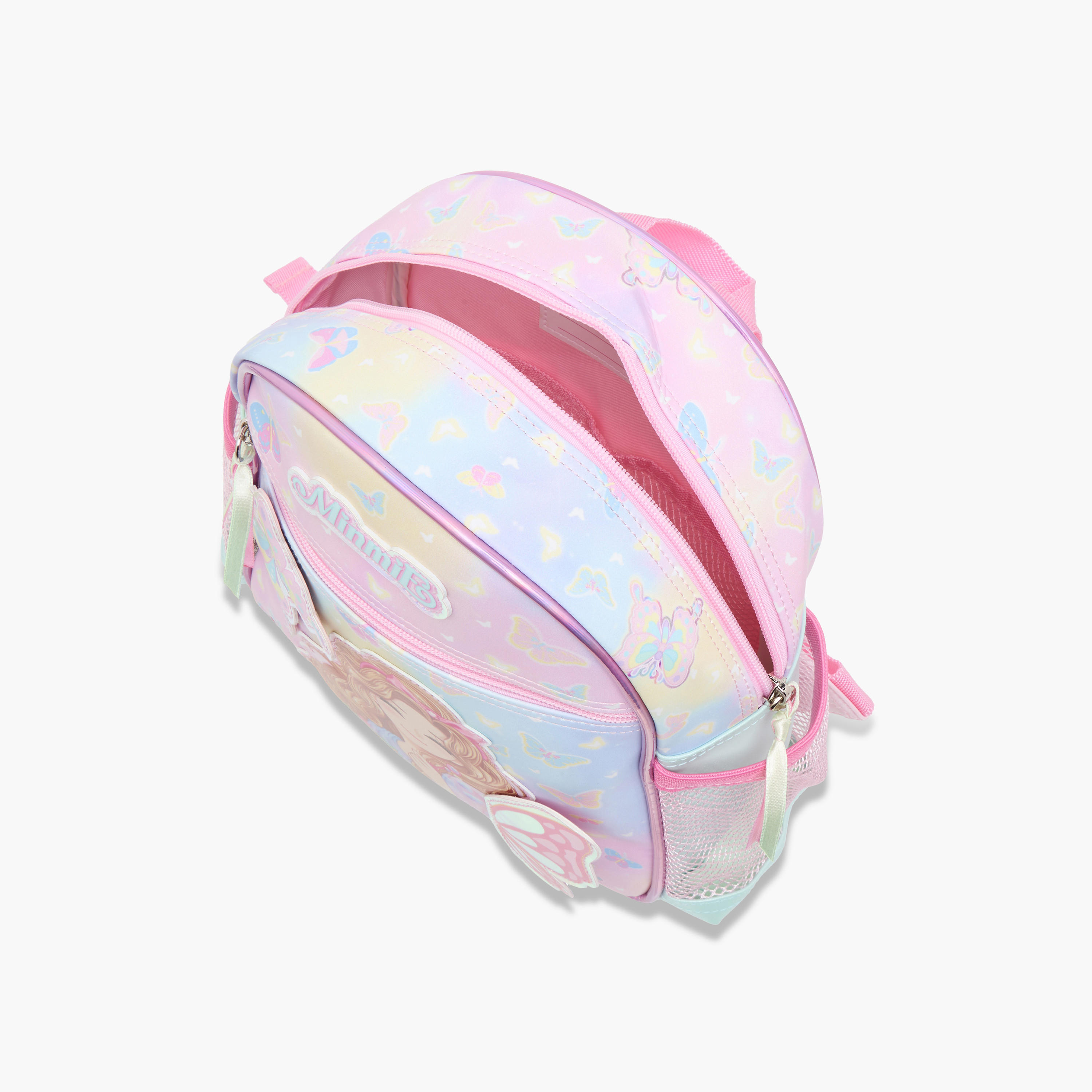 Minmie My Butterfly Print 10-inch Backpack with Adjustable Straps and Zip Closure - 21x9x25 cms-school-bagsandbackpacks-backpacks-image-8