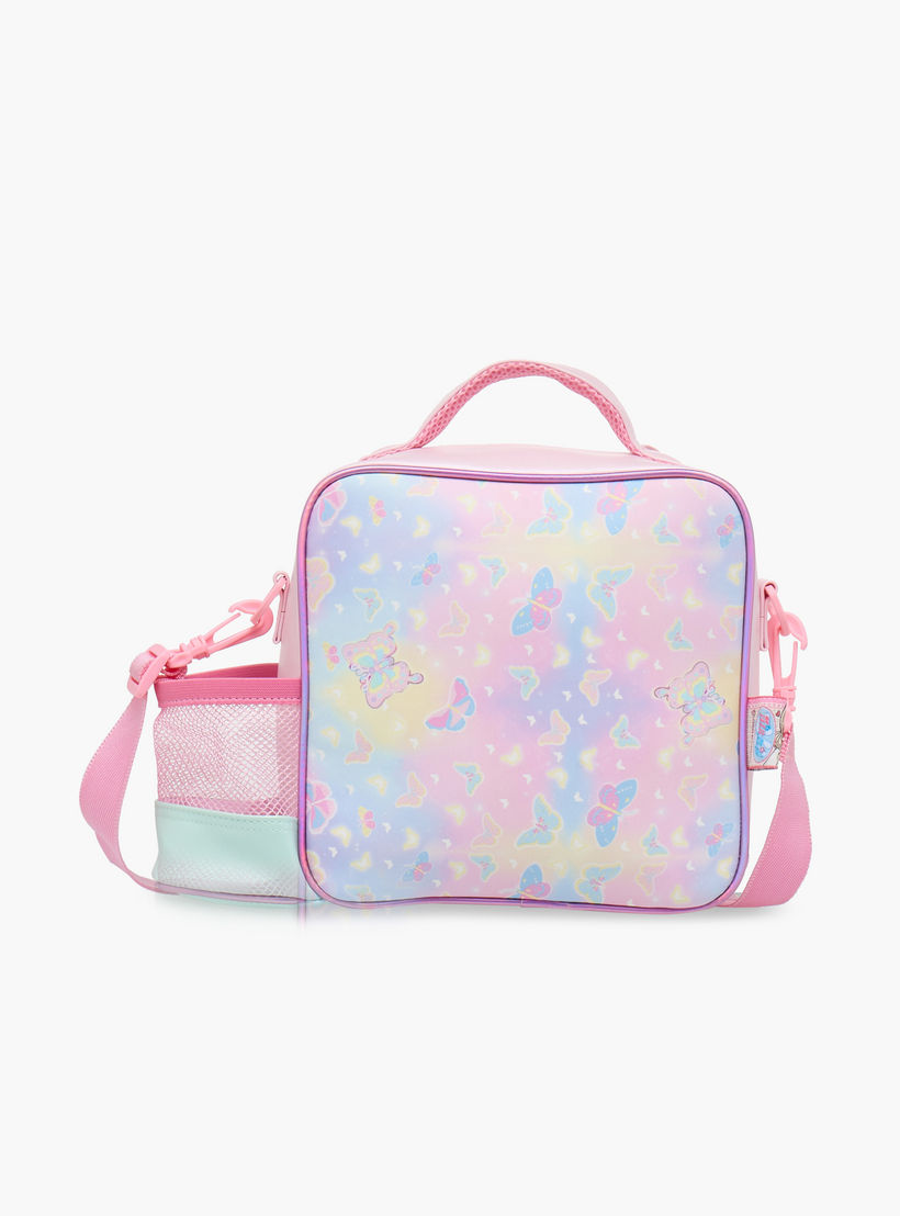 Minmie Butterfly Applique Lunch Bag with Handle and Zip Closure-school-lunchessentials-lunchbags-image-3