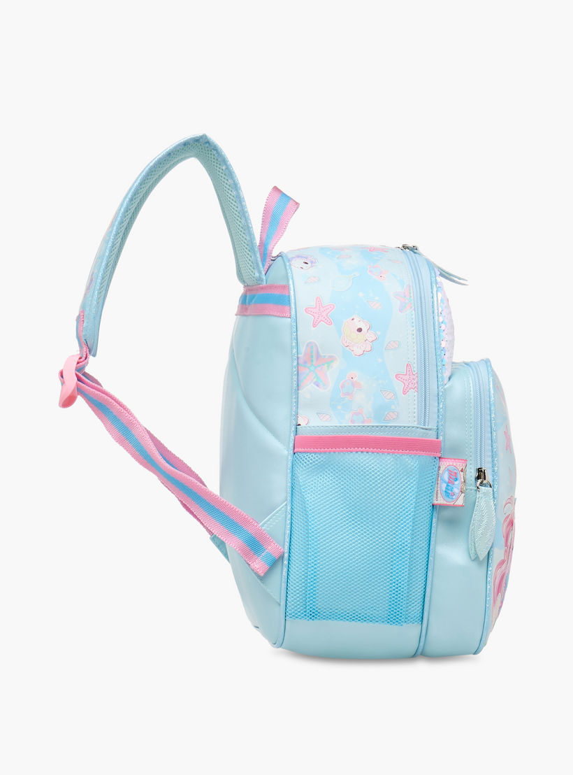 Minmie Mermaid Sequin Print 12-inch Backpack with Adjustable Shoulder Straps - 28x10x30 cms-school-bagsandbackpacks-backpacks-image-3