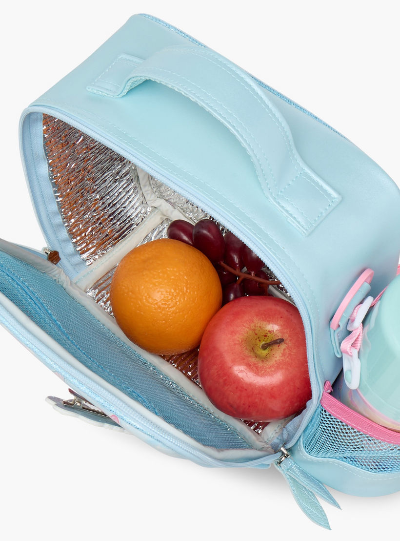 Minmie Mermaid Print Lunch Bag with Detachable Strap and Zip Closure-school-lunchessentials-lunchbags-image-7