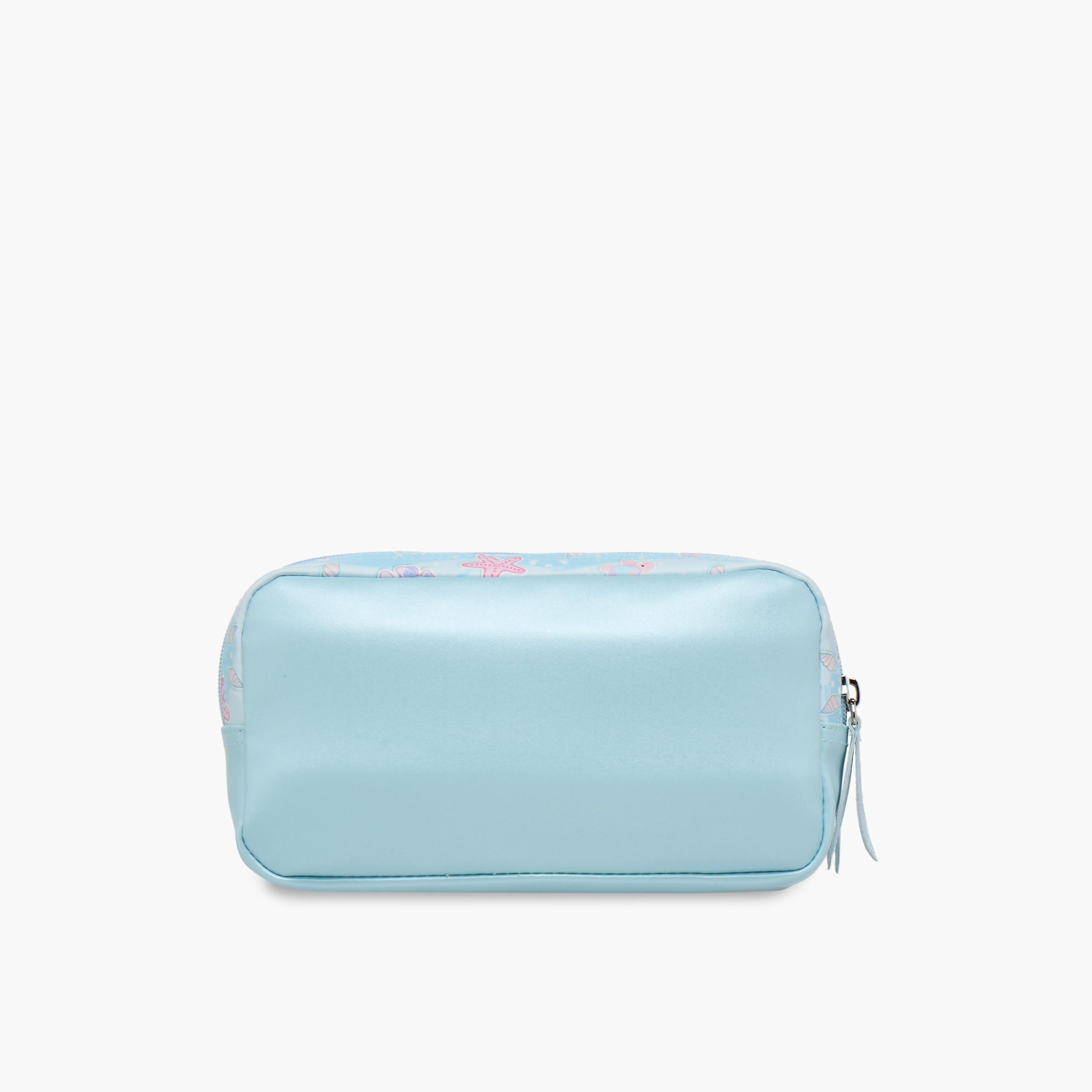 Minmie Mermaid Print Pencil Pouch with Zip Closure-school-stationery-pencilcases-image-3