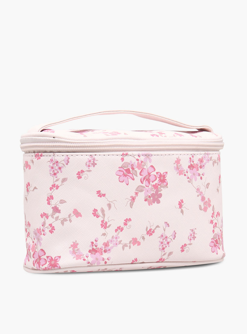 Floral Print 4-Piece Cosmetic Bag Set-beautyandpersonalcare-makeup-brushesandaccessories-makeuppouches-image-7
