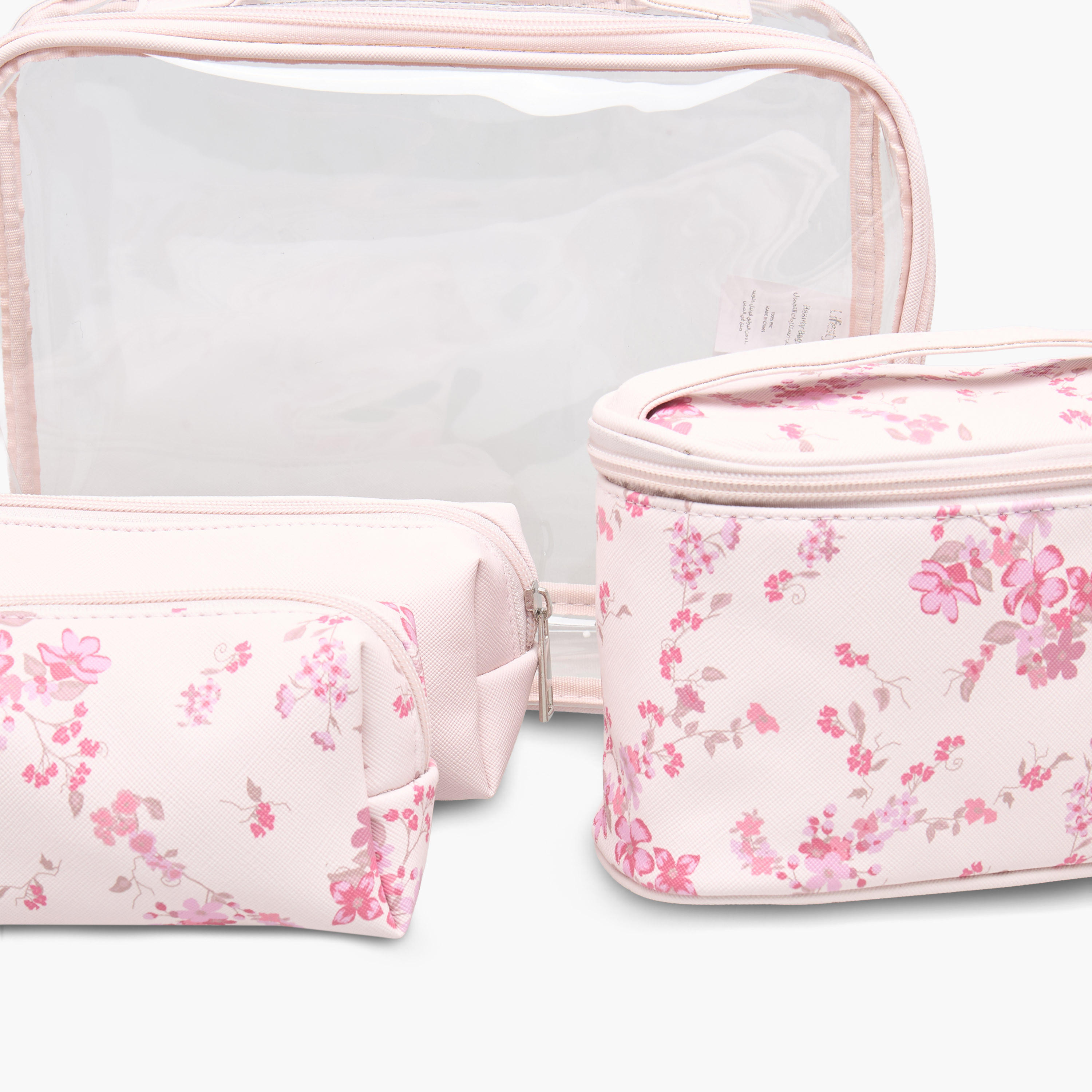 Floral Print 4-Piece Cosmetic Bag Set-beautyandpersonalcare-makeup-brushesandaccessories-makeuppouches-image-9