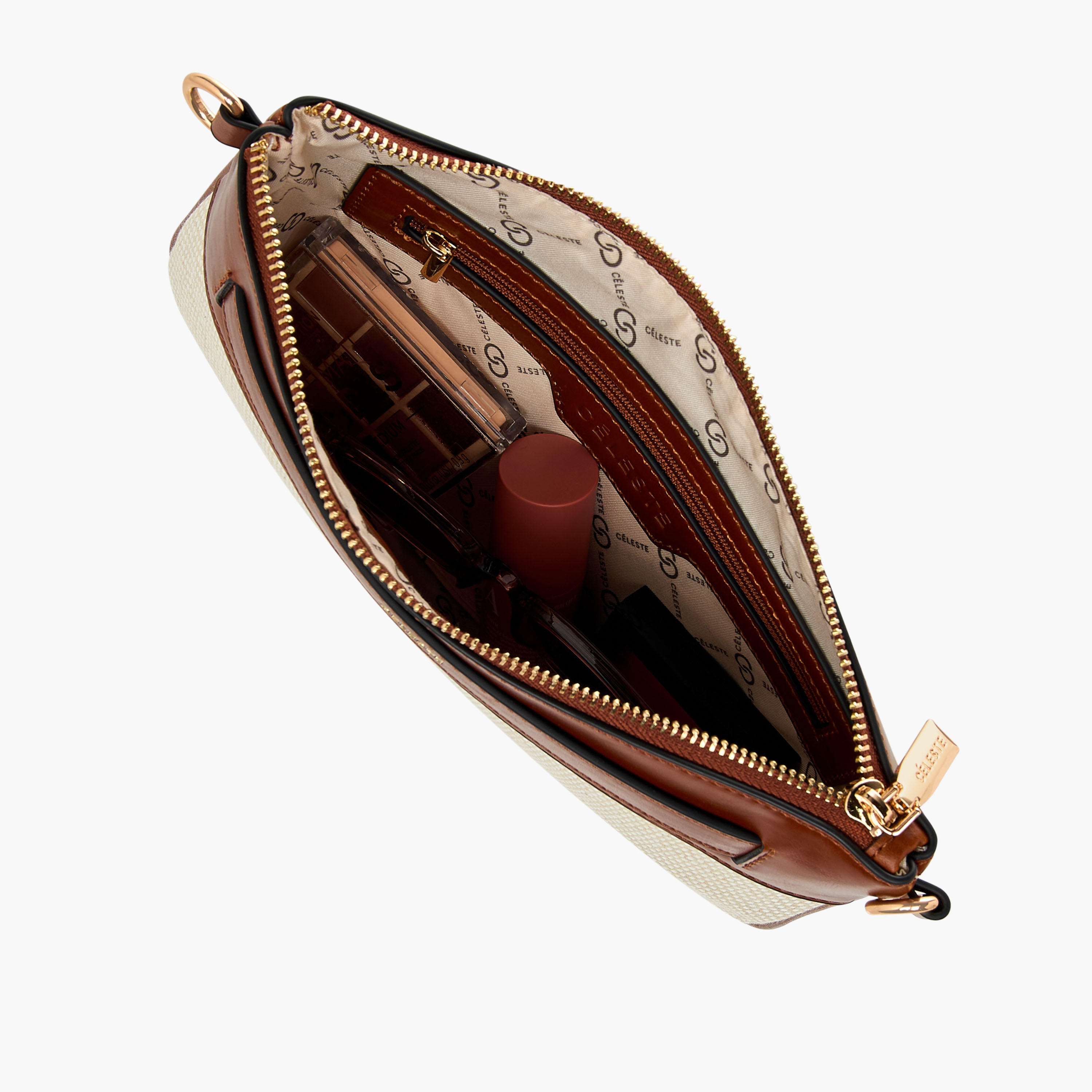 Celeste Textured Clutch with Detachable Strap and Zip Closure-women-bagsandwallets-handbags-image-8