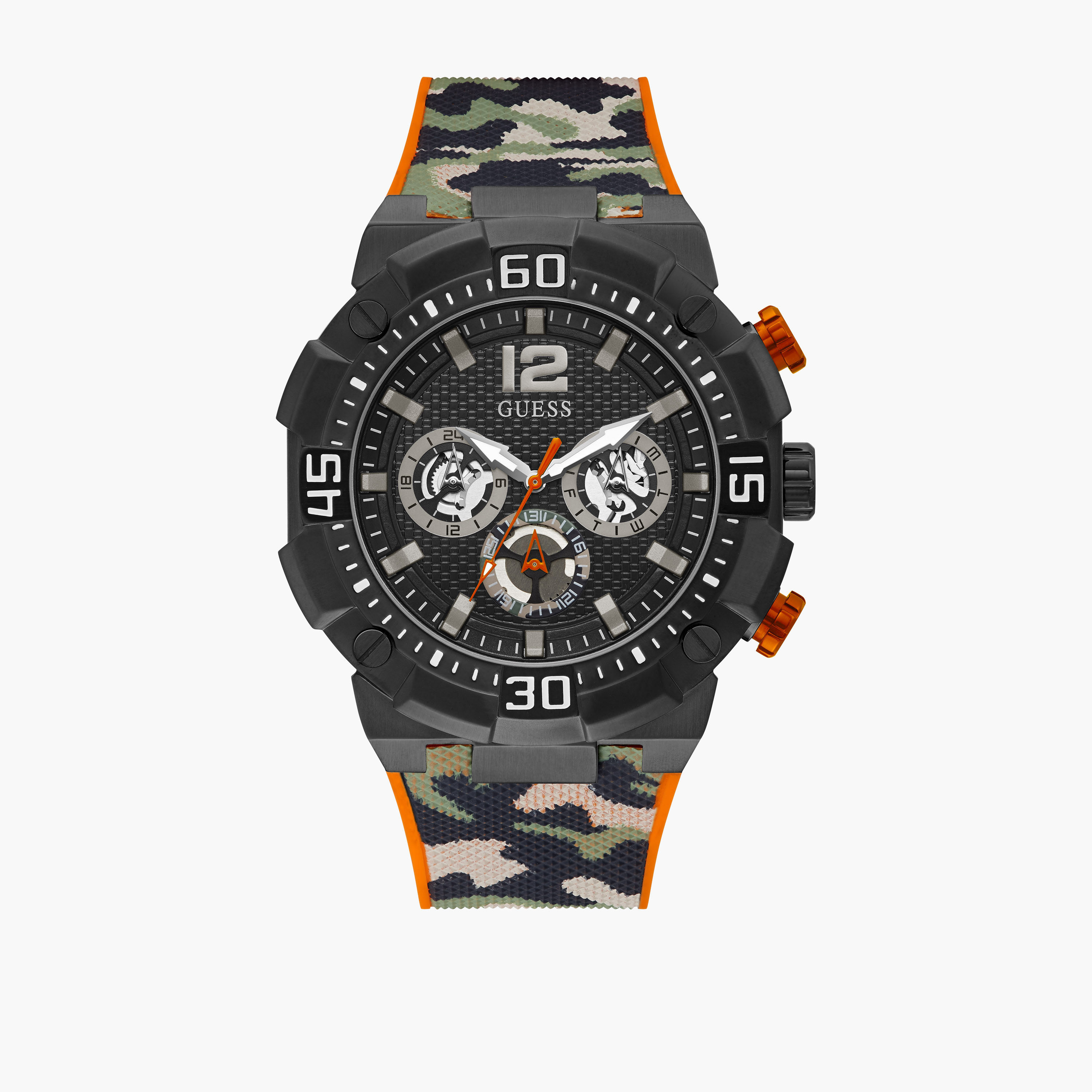 Guess Men's 50MM Multicolour Analog Silicone Strap Watch | GW0264G2-men-watchesandjewellery-watches-image-1