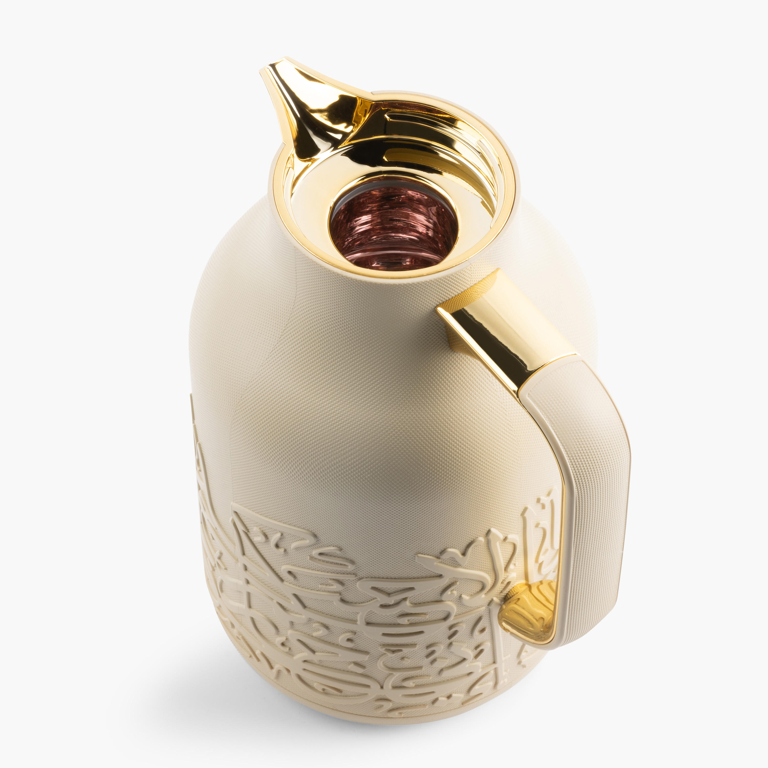 Otantik Jiwar Calligraphy Embossed Vacuum Flask - 1 L-household-dining-teaandcoffee-vacuumflaskscoffeeandteapots-image-2