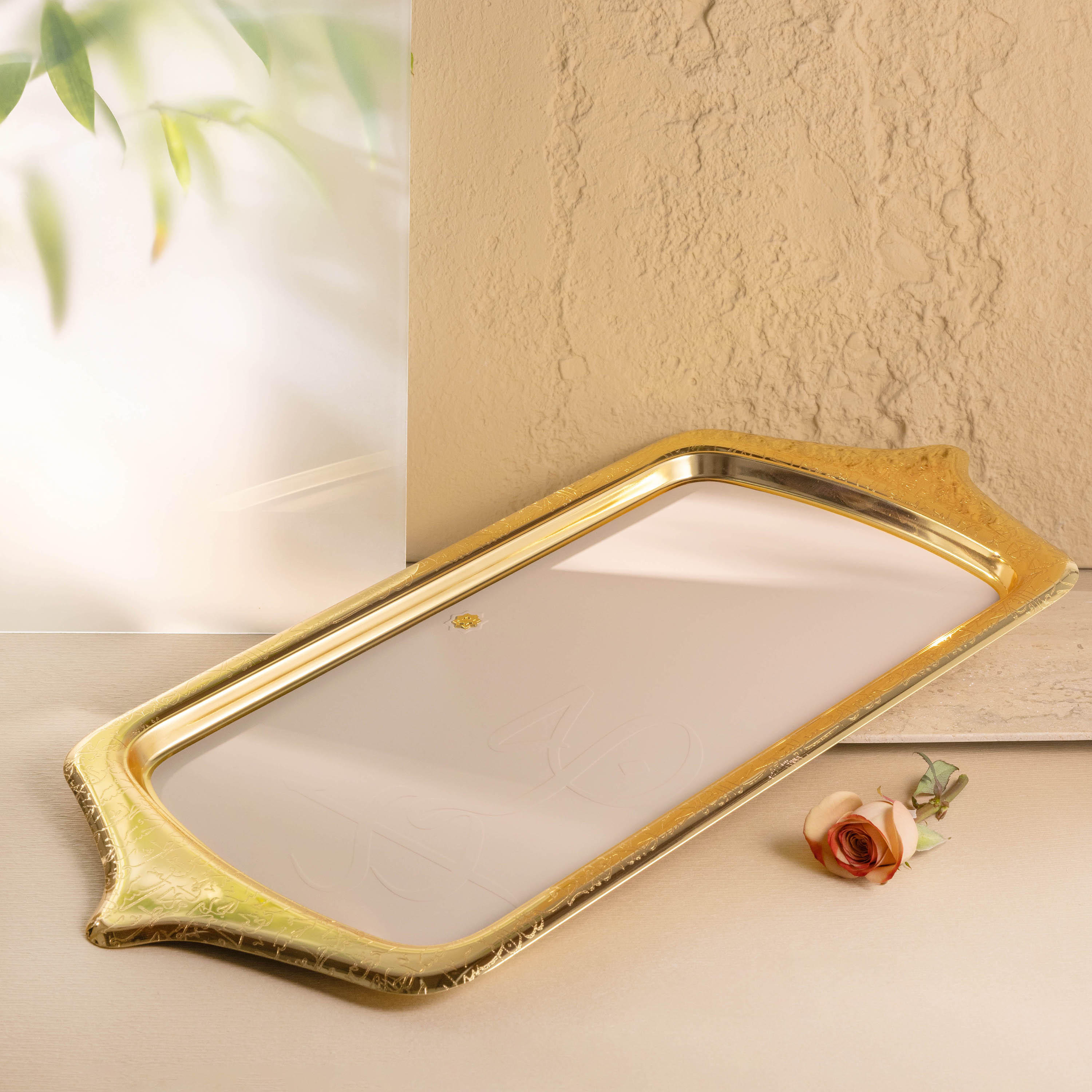 Otantik Jiwar Embossed Serving Tray with Handles-household-dining-serveware-servingtrays-image-2