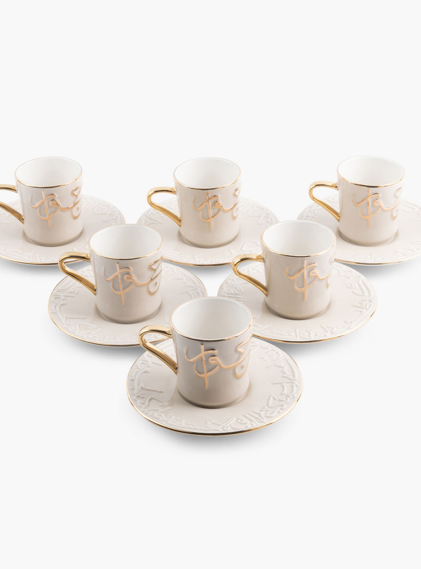 طقم فناجين شاي وصحون بورسلان 12 قطعة جيوار من أوتانتيك - 80 مل-household-dining-teaandcoffee-teaandcoffeesets-image-5