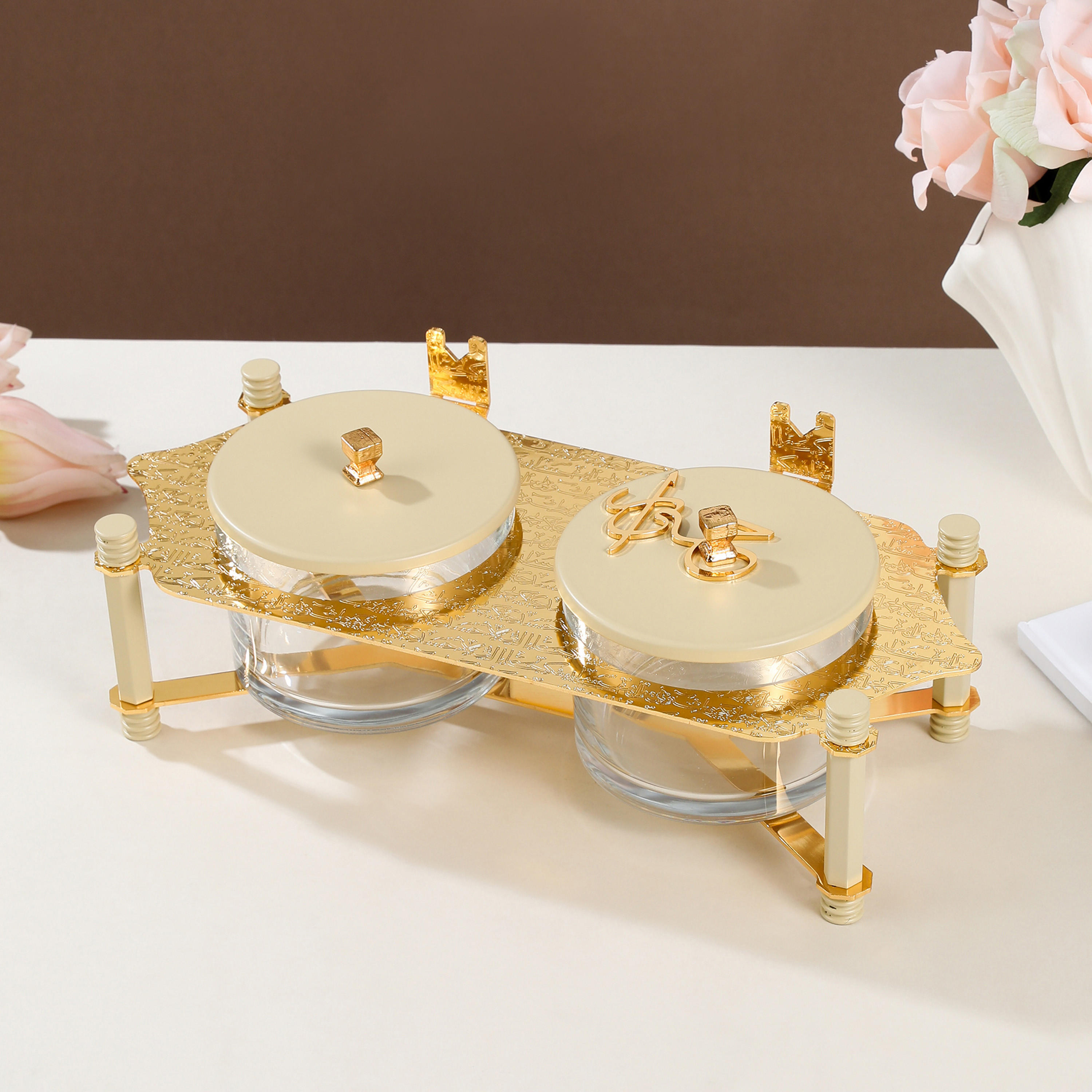 وعاء تقديم المكسرات بغطاء وصينية جوار من أوتانتيك-household-dining-serveware-chipsanddip-image-3