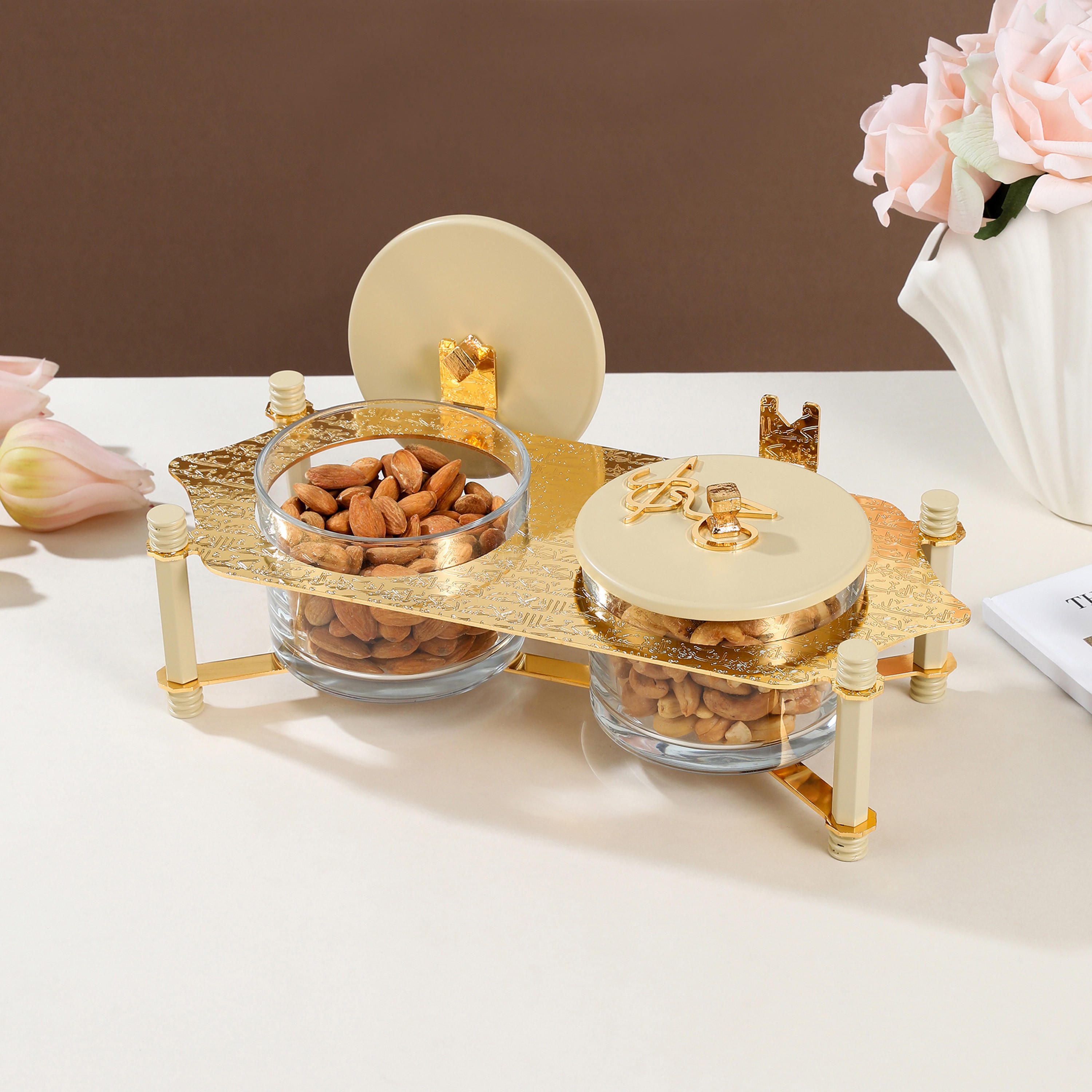 وعاء تقديم المكسرات بغطاء وصينية جوار من أوتانتيك-household-dining-serveware-chipsanddip-image-2