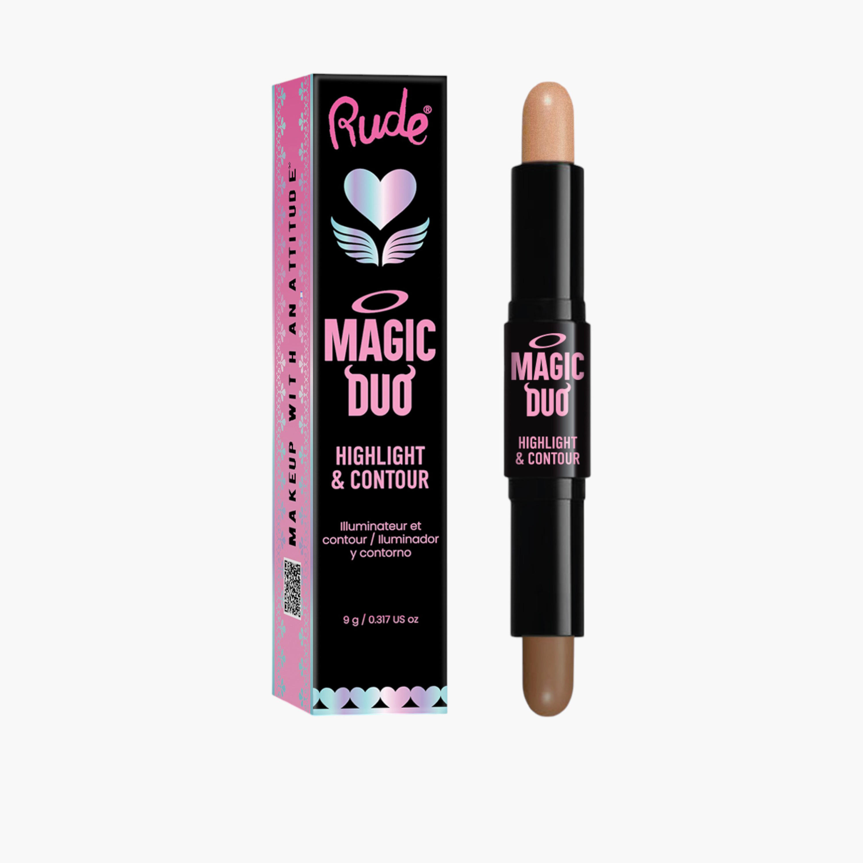 Rude Magic Duo Highlight and Contour Stick - 4.5 gms-beautyandpersonalcare-makeup-face-highlighters-image-2
