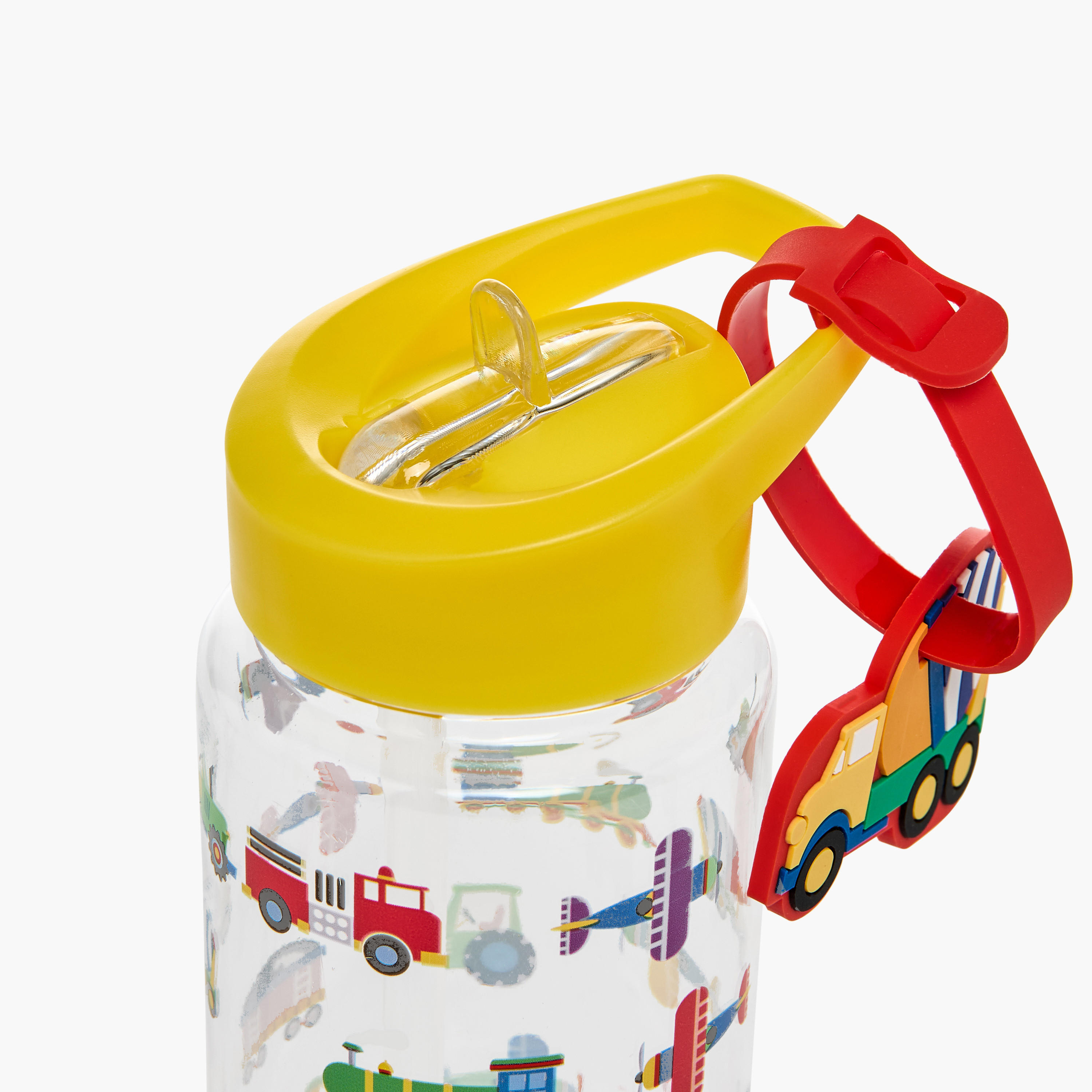 Manna Truck Plastic Water Bottle with Sipper and Name Tag Hanger – 440 ml-school-waterbottles-image-5