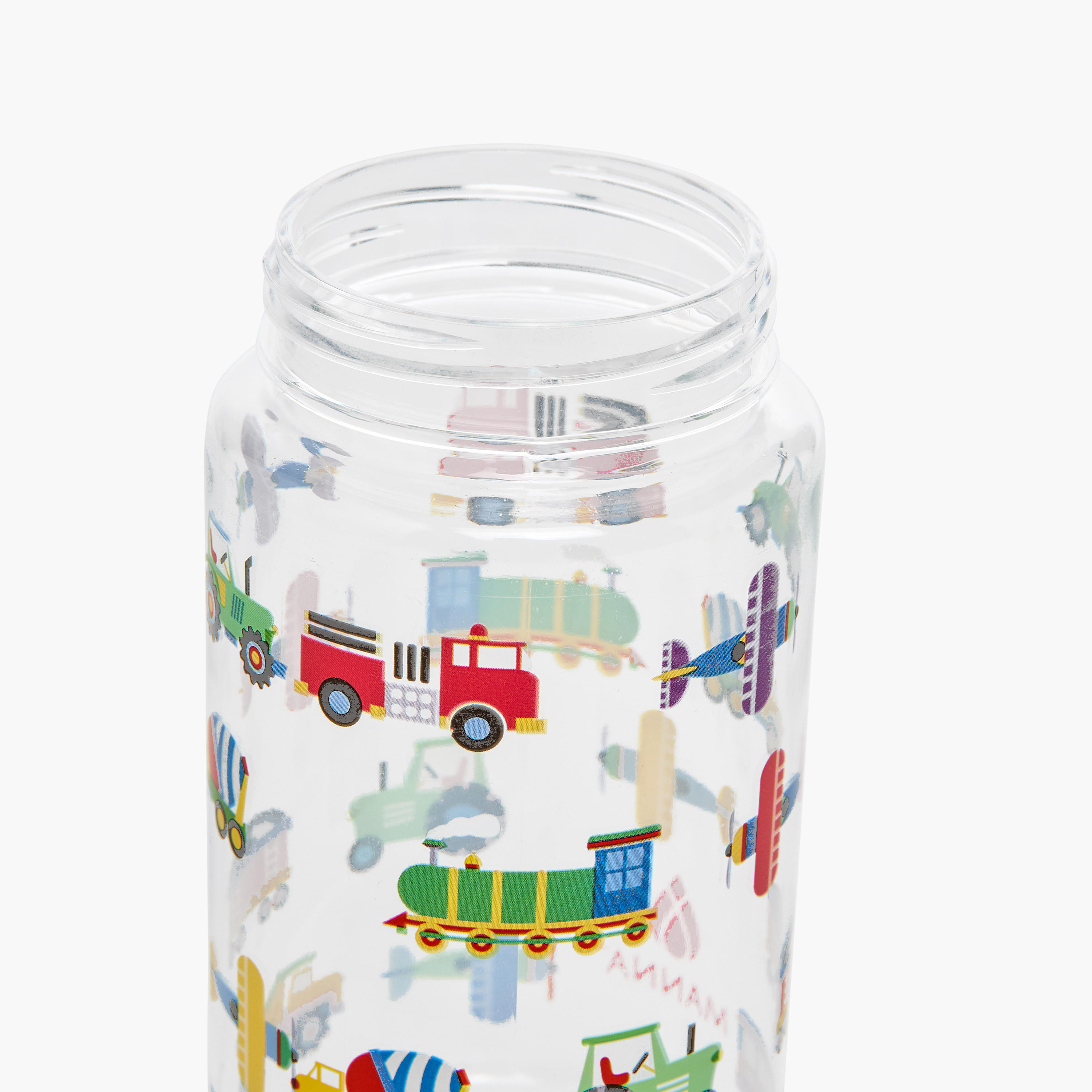 Manna Truck Plastic Water Bottle with Sipper and Name Tag Hanger – 440 ml-school-waterbottles-image-6