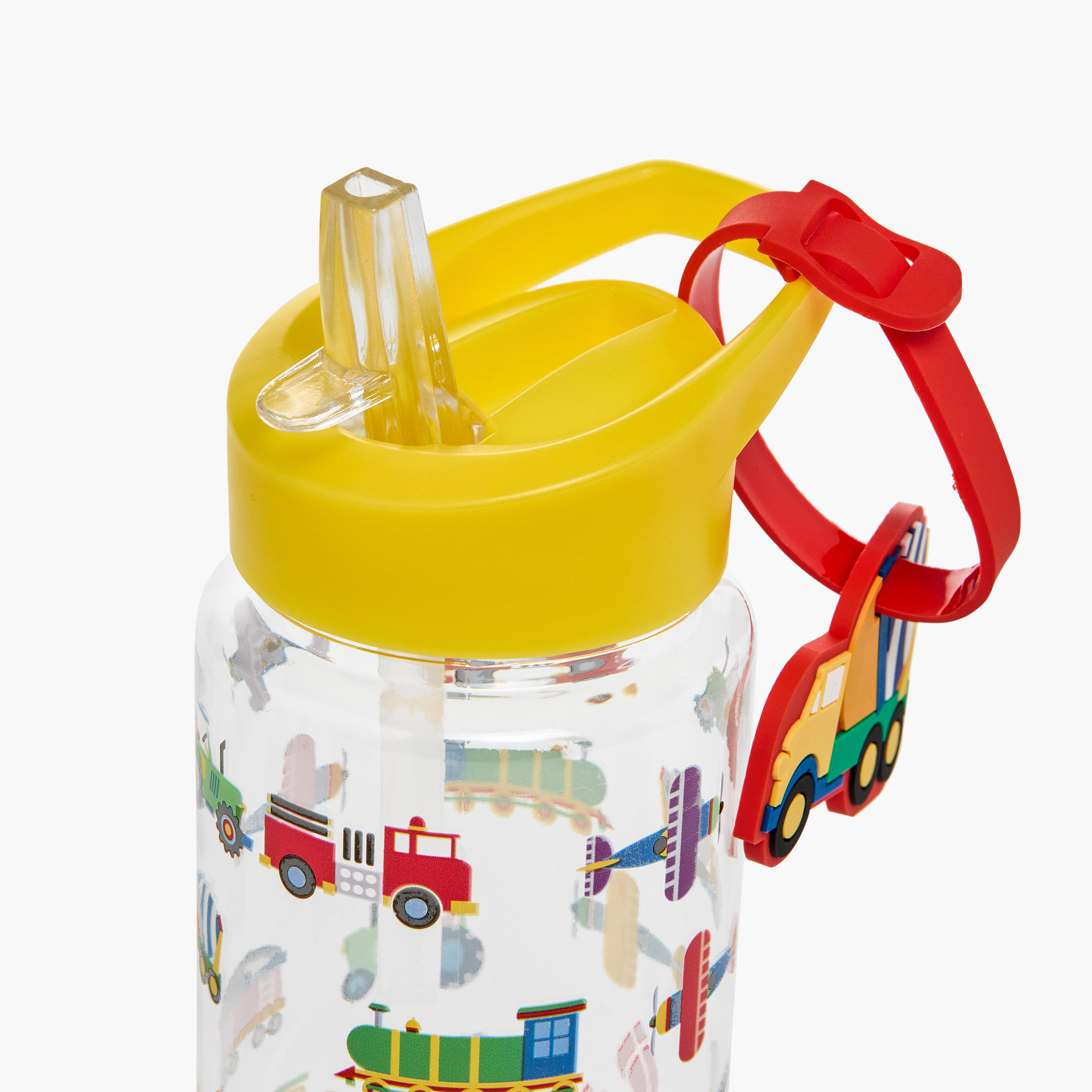 Manna Truck Plastic Water Bottle with Sipper and Name Tag Hanger – 440 ml-school-waterbottles-image-6