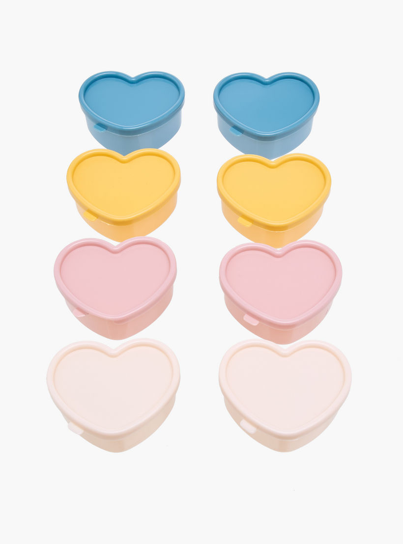 Core Kitchen 8-Piece Heart-Shaped Mini Condiment Container Set-school-lunchessentials-lunchboxes-image-1