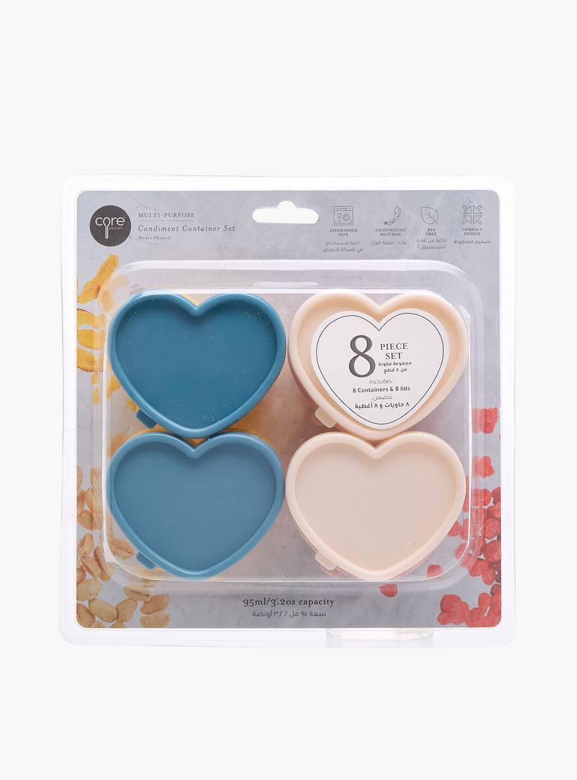 Core Kitchen 8-Piece Heart-Shaped Mini Condiment Container Set-school-lunchessentials-lunchboxes-image-5