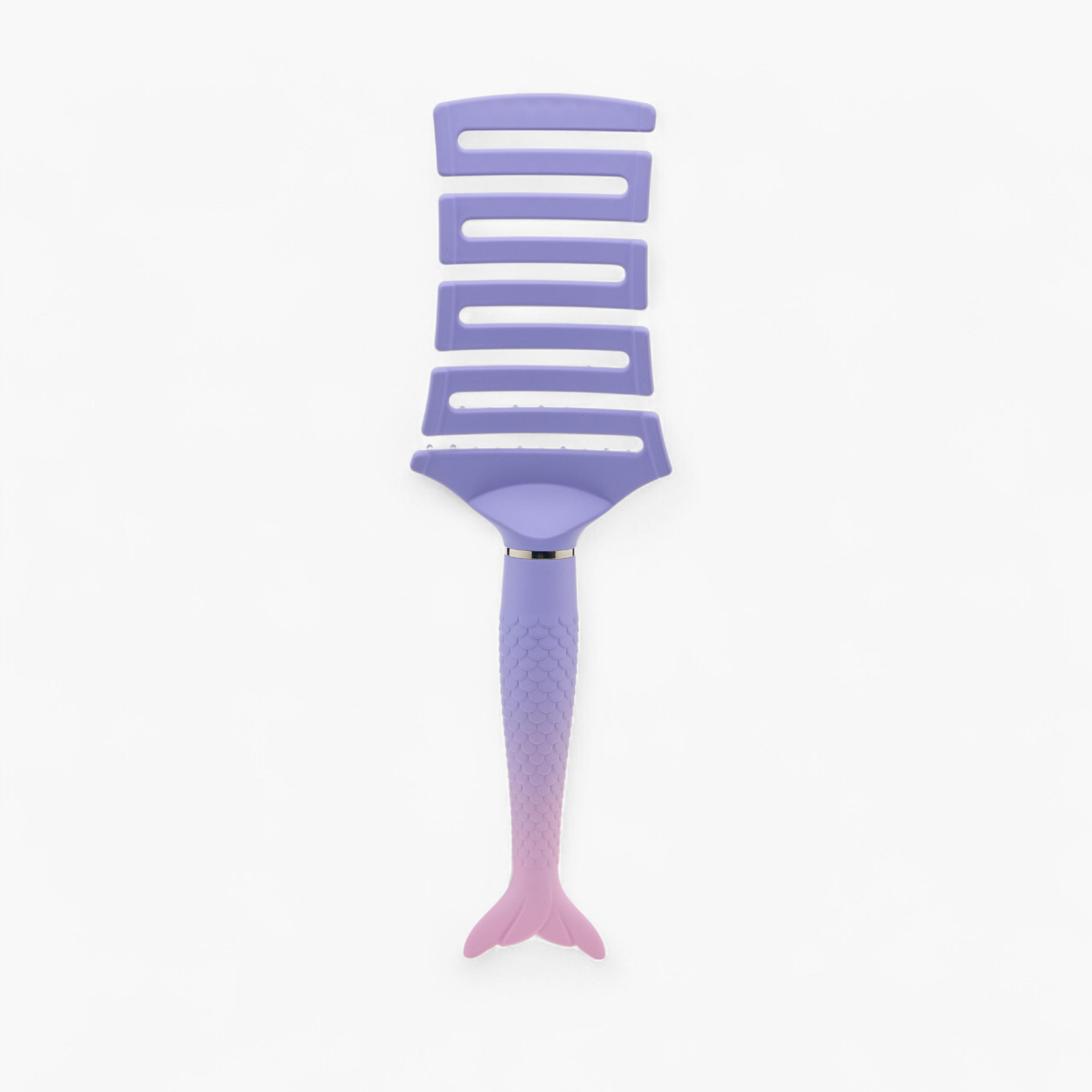 Mermaid Tail Shaped Detangle Hairbrush-beautyandpersonalcare-hair-stylingtools-hairbrushesandcombs-image-2