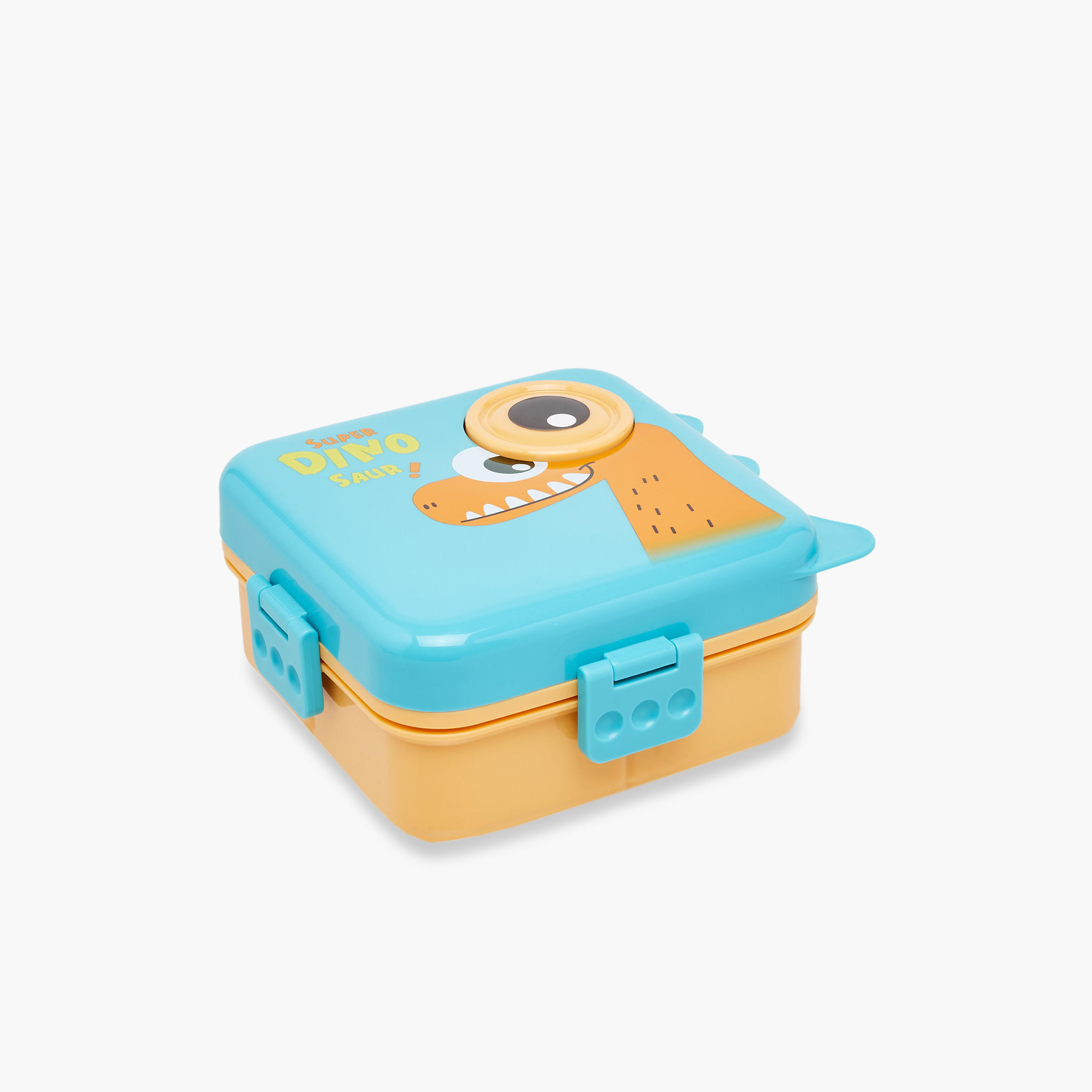 Dinosaur Print Sectioned Lunch Box with Spoon-school-lunchessentials-lunchboxes-image-2