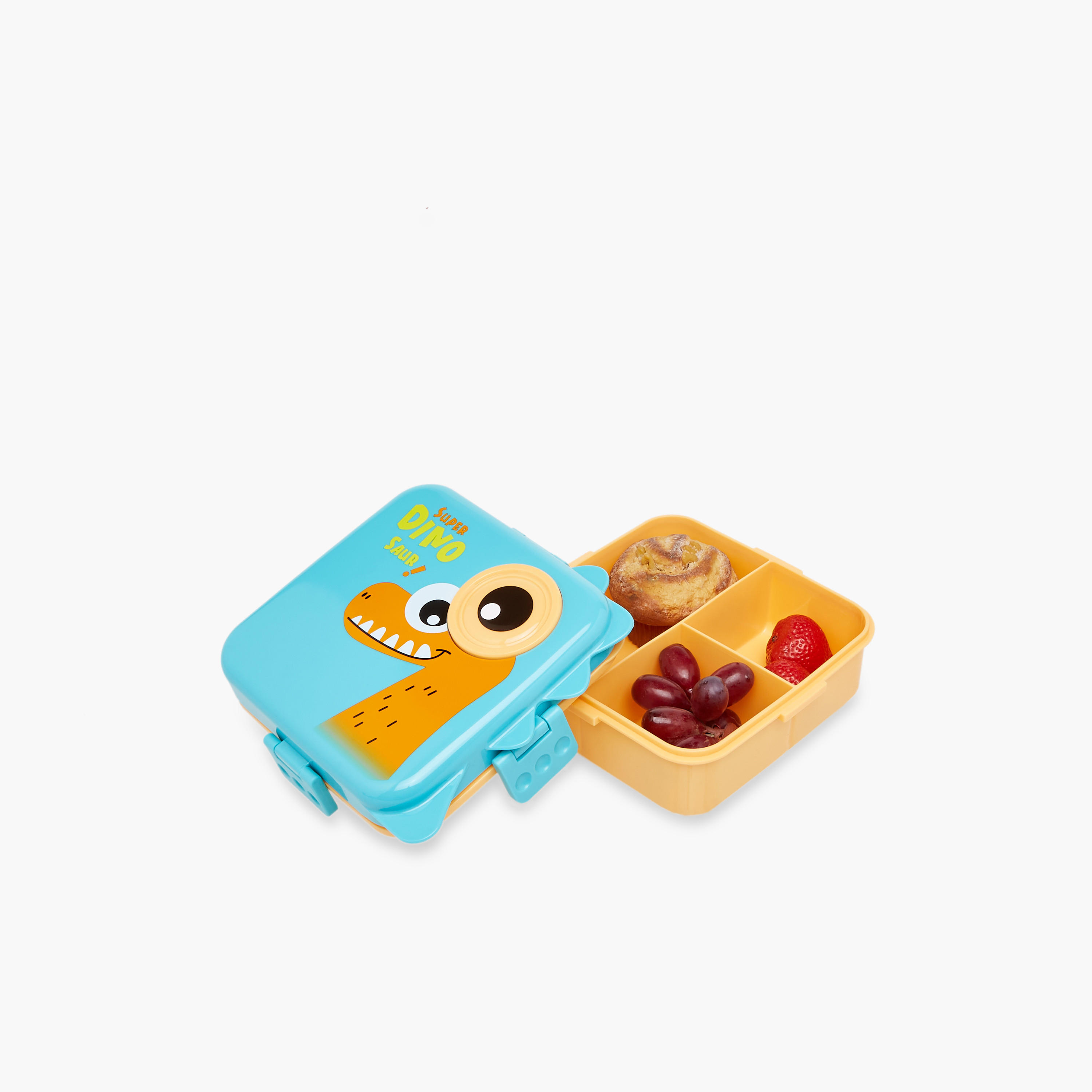 Dinosaur Print Sectioned Lunch Box with Spoon-school-lunchessentials-lunchboxes-image-6